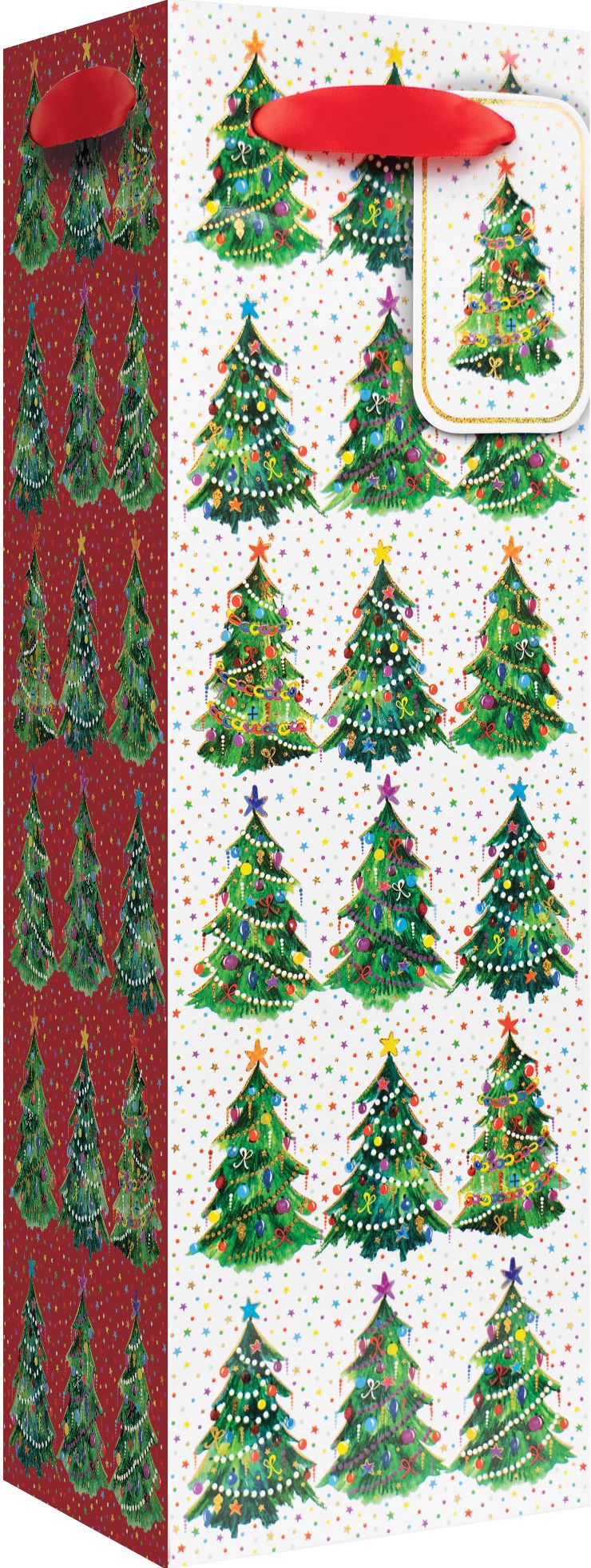 Christmas Trees Wine Gift Bag
