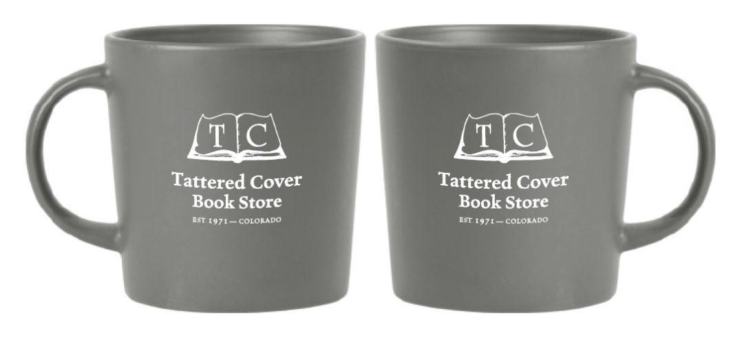TC Grey 12oz Glazed Mug White Logo