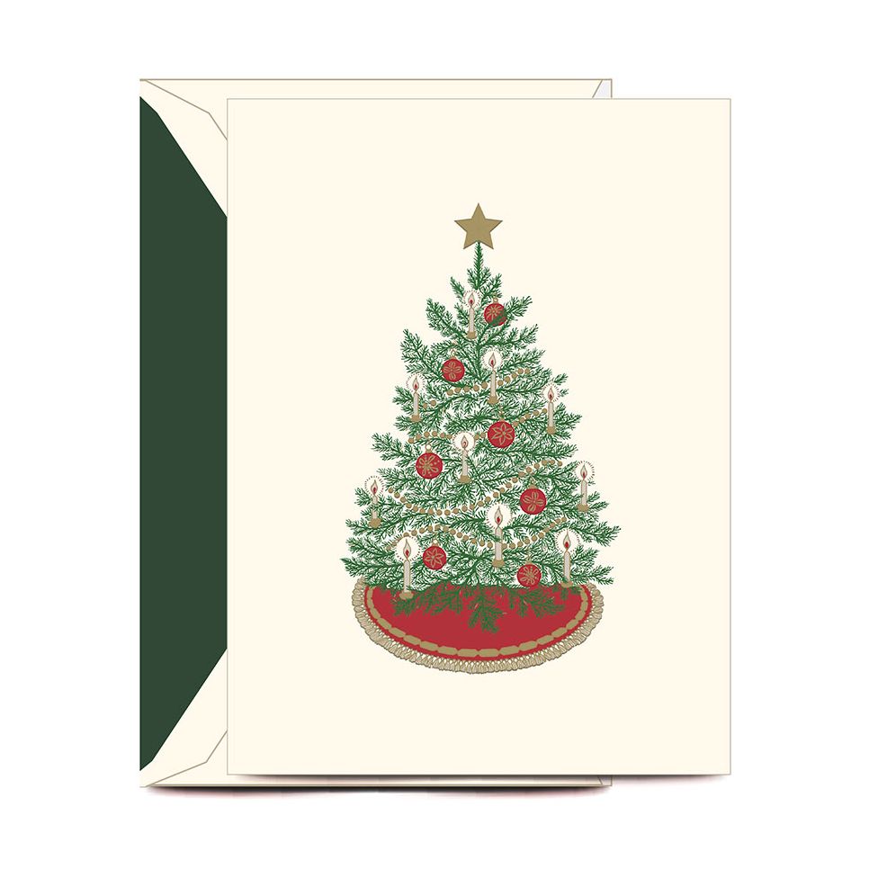 Christmas Candlelight Tree Stationery Set