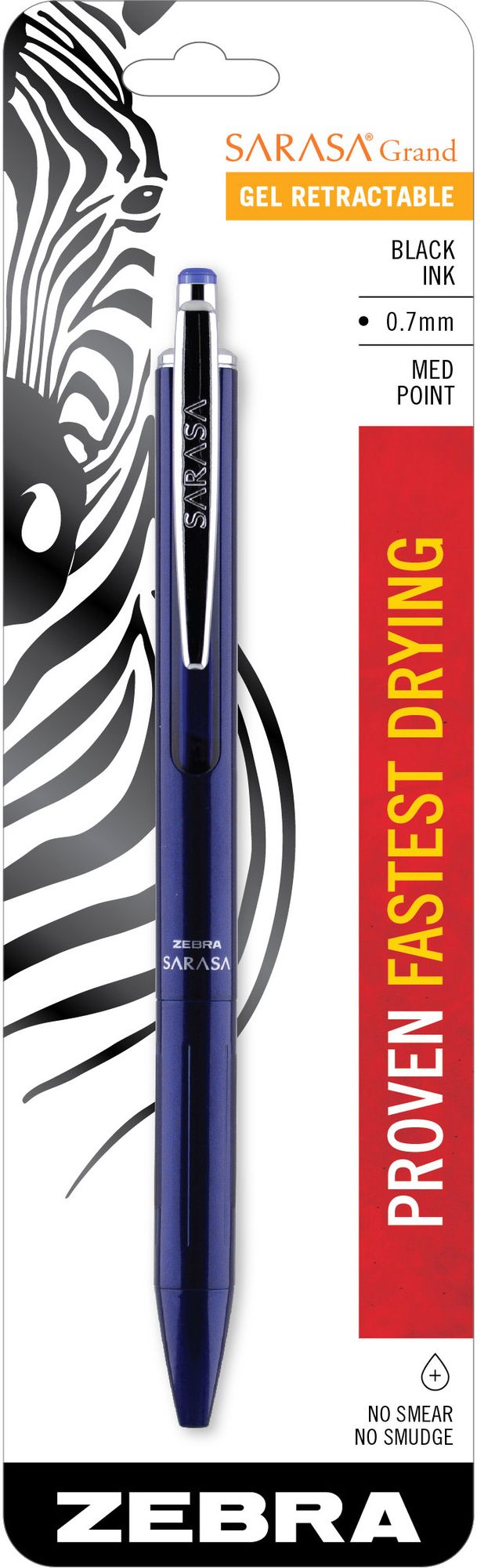 Sarasa Grand Retractable 0.7mm Navy Barrel/Black Ink 1pk