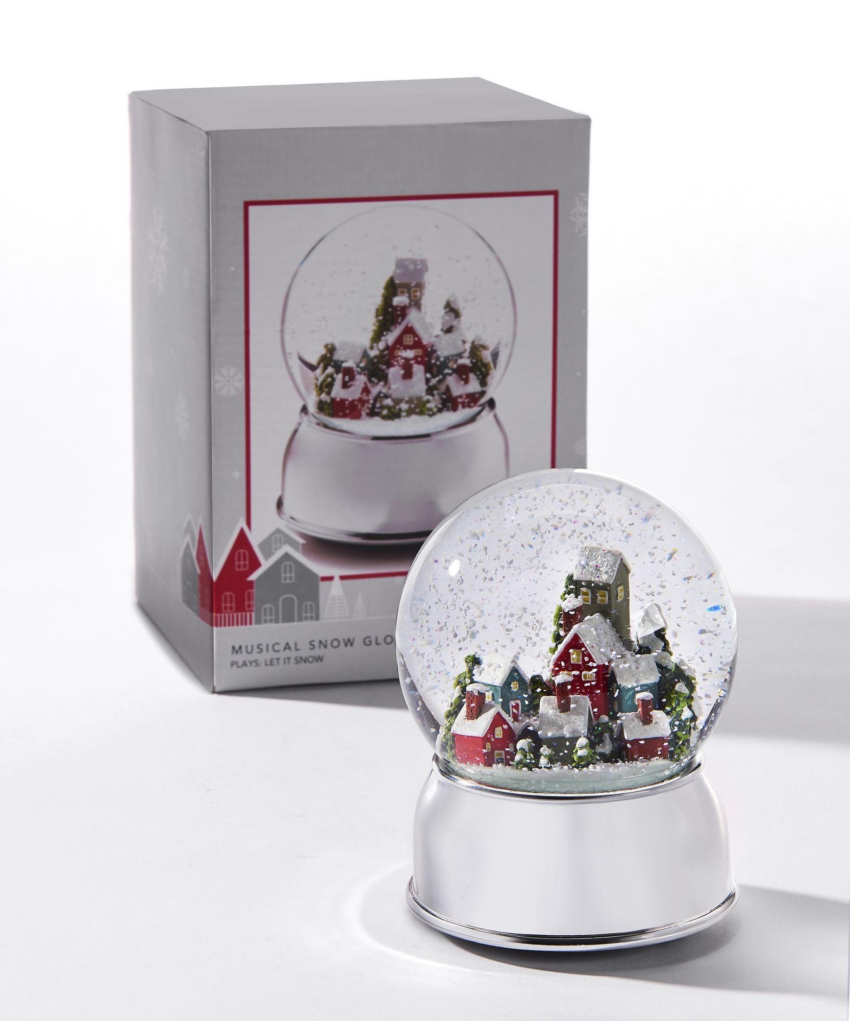 Musical Village Snow Globe
