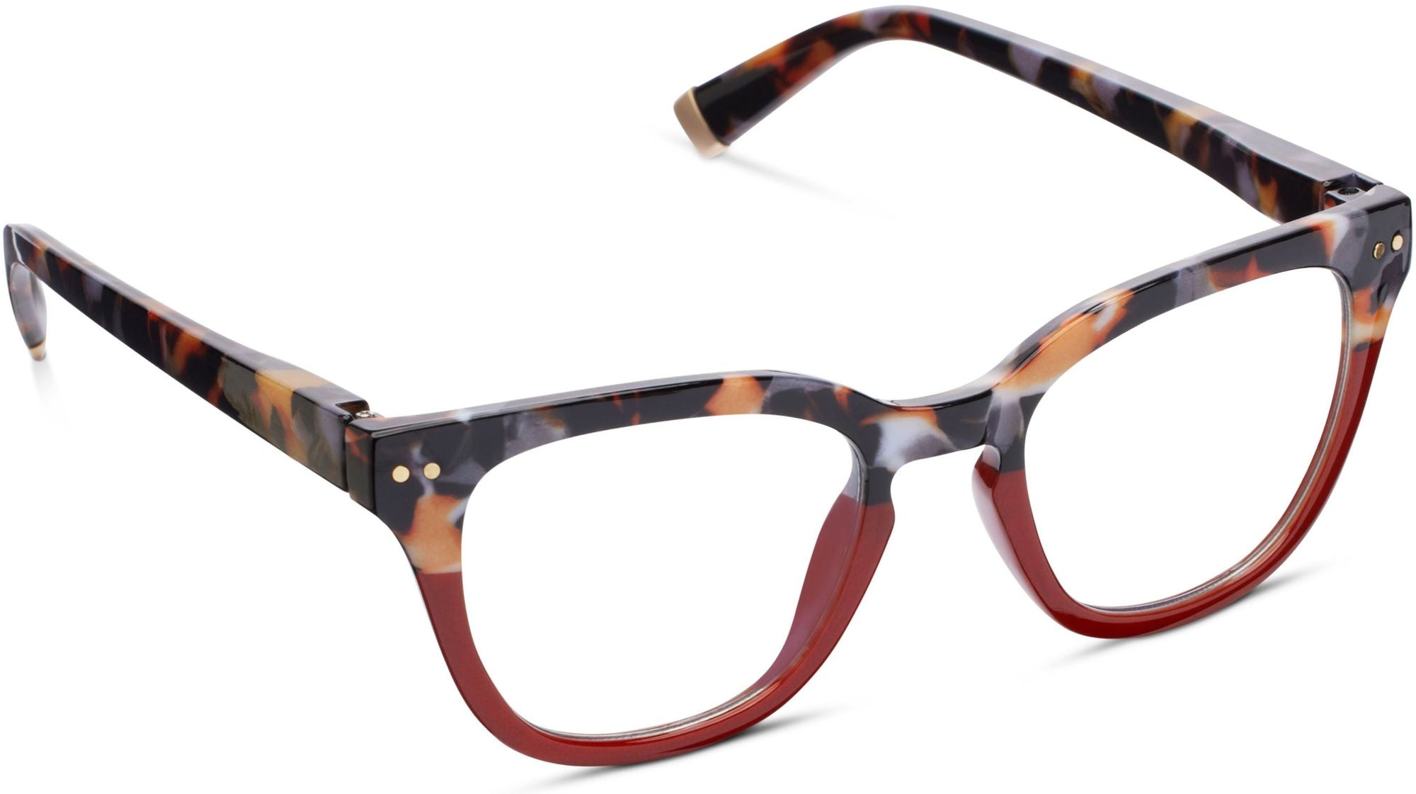 Reading Glasses - Faye - Gray Botanico/Deep Red +2.50