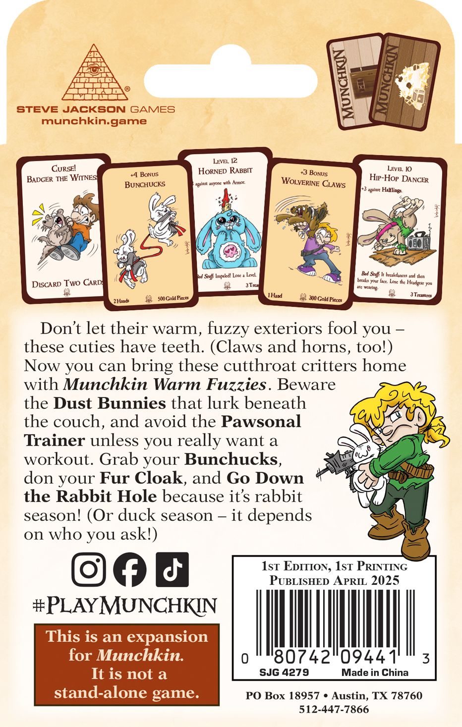 Munchkin Warm Fuzzies by Steve Jackson Games