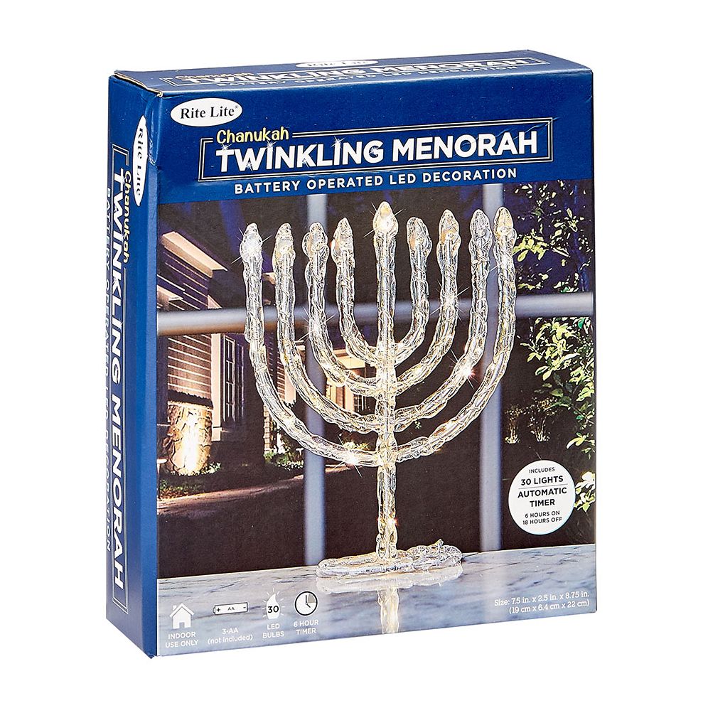 Twinkling LED Menorah