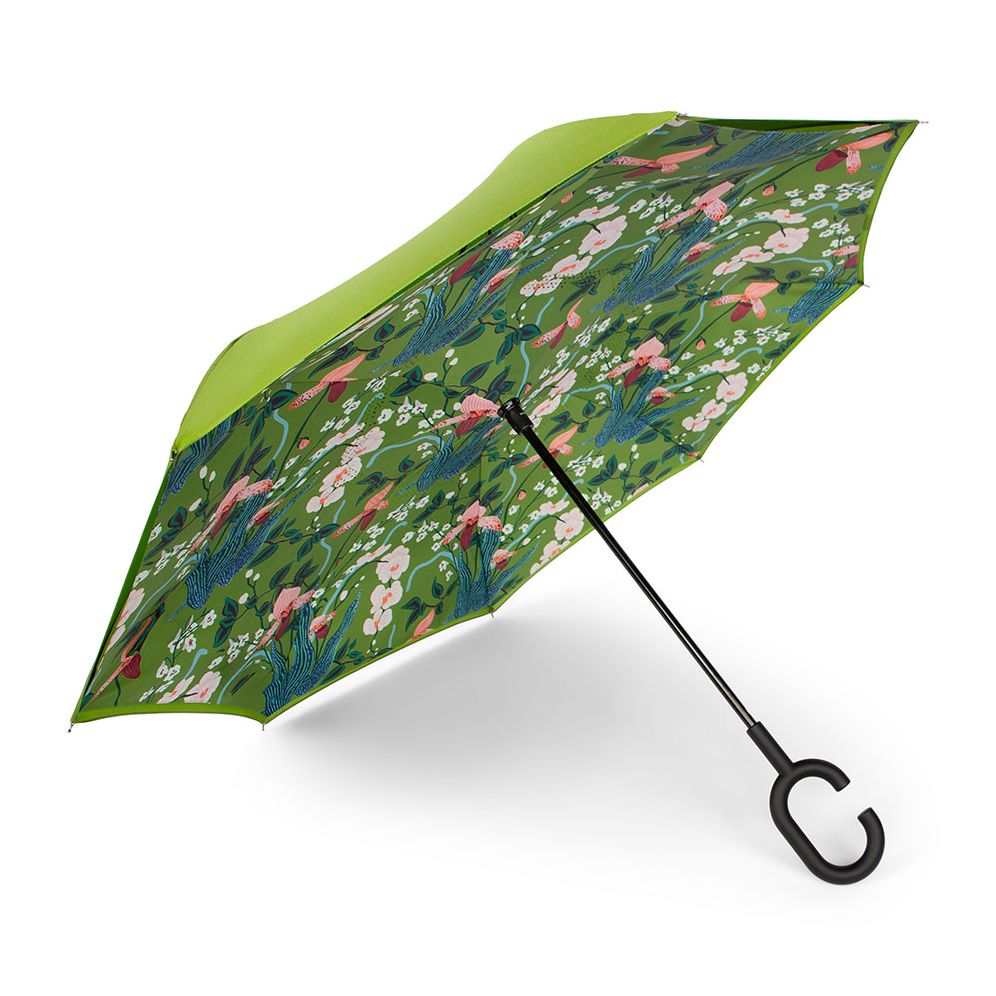 Orchid Garden ShedRain Unbelievabrella Reverse Stick Umbrella