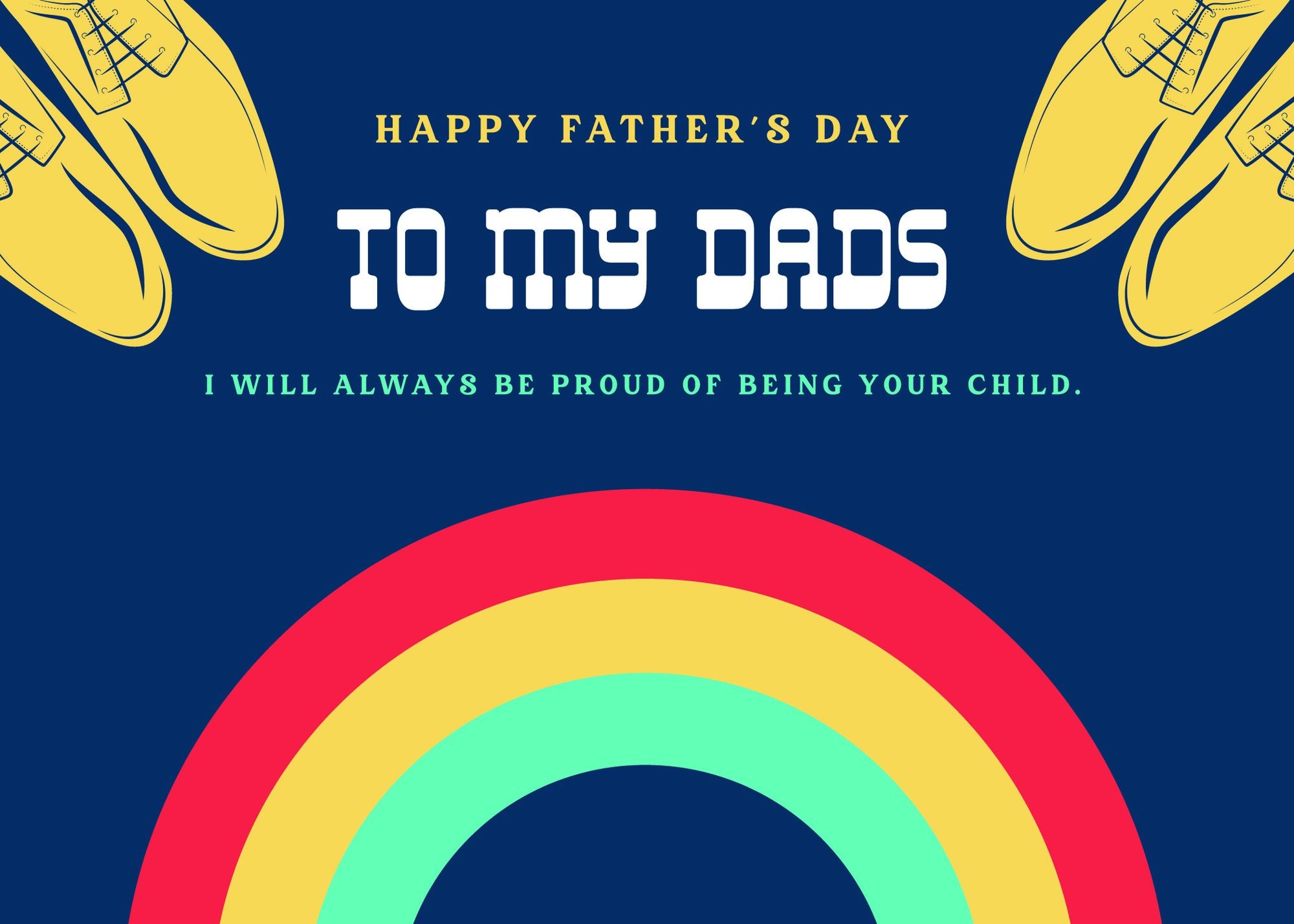 Father's Day Rainbow Shoes