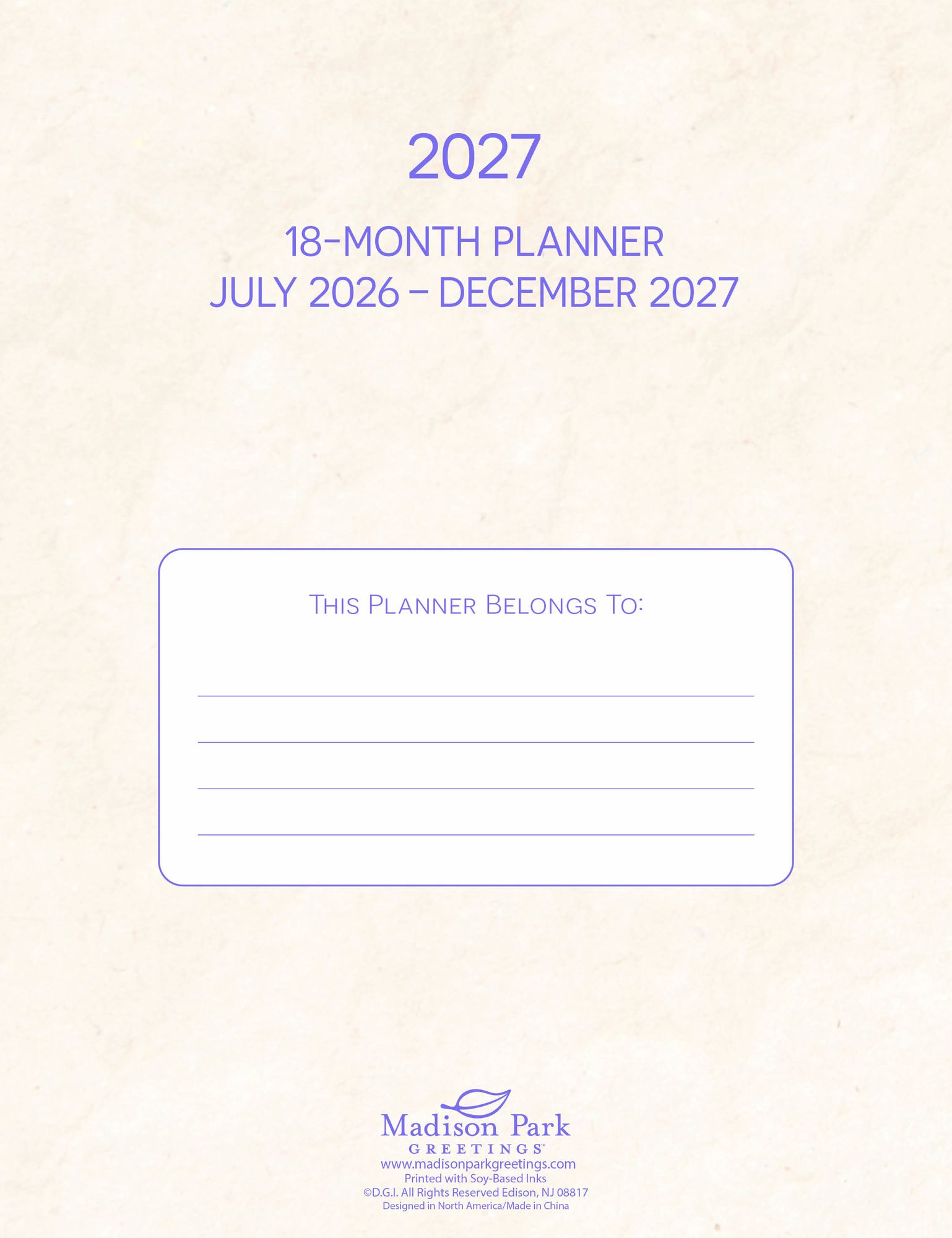 2026-2027 Surrey Planner Growing on You