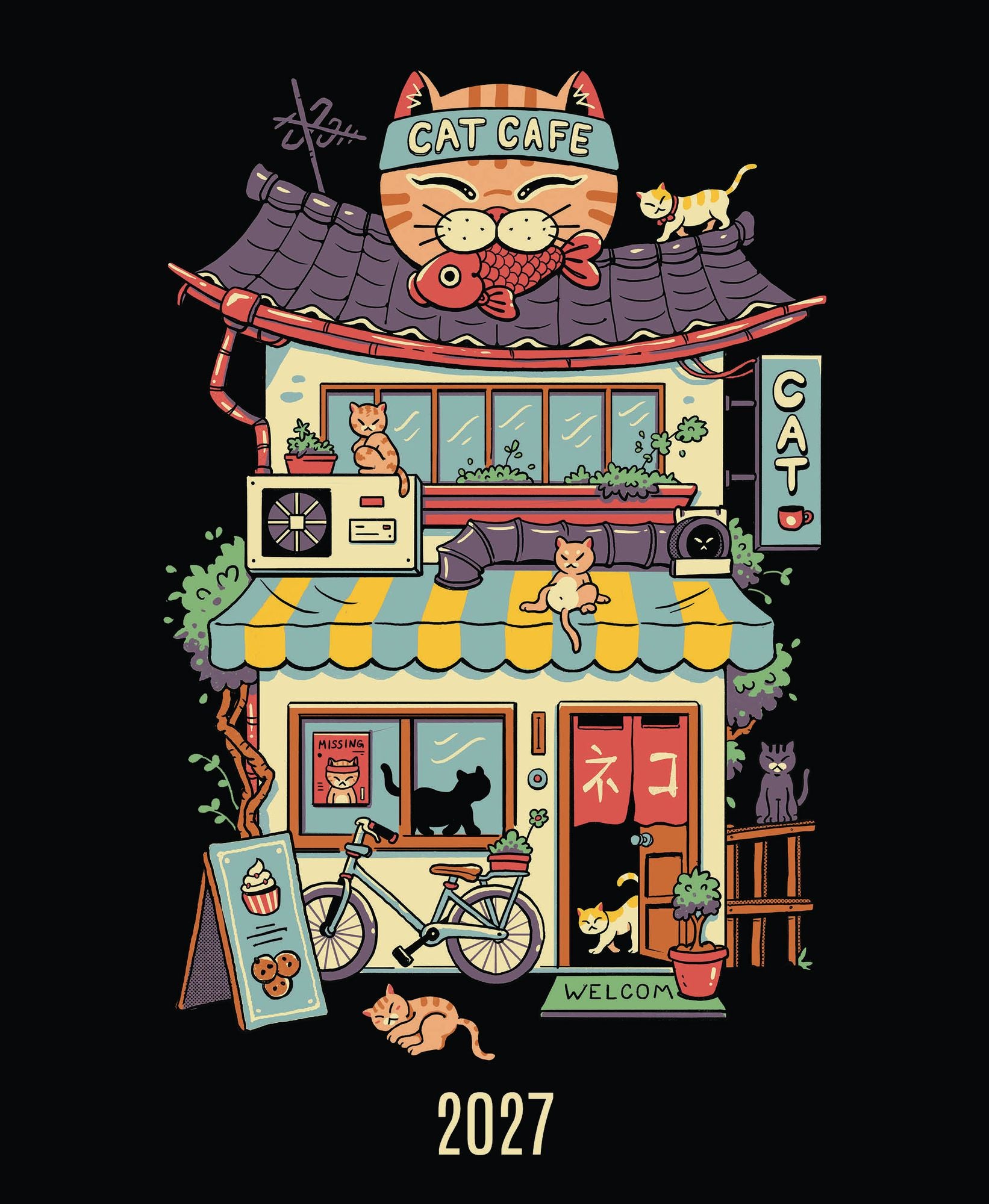 2026-2027 Chunky Planner Cat Café