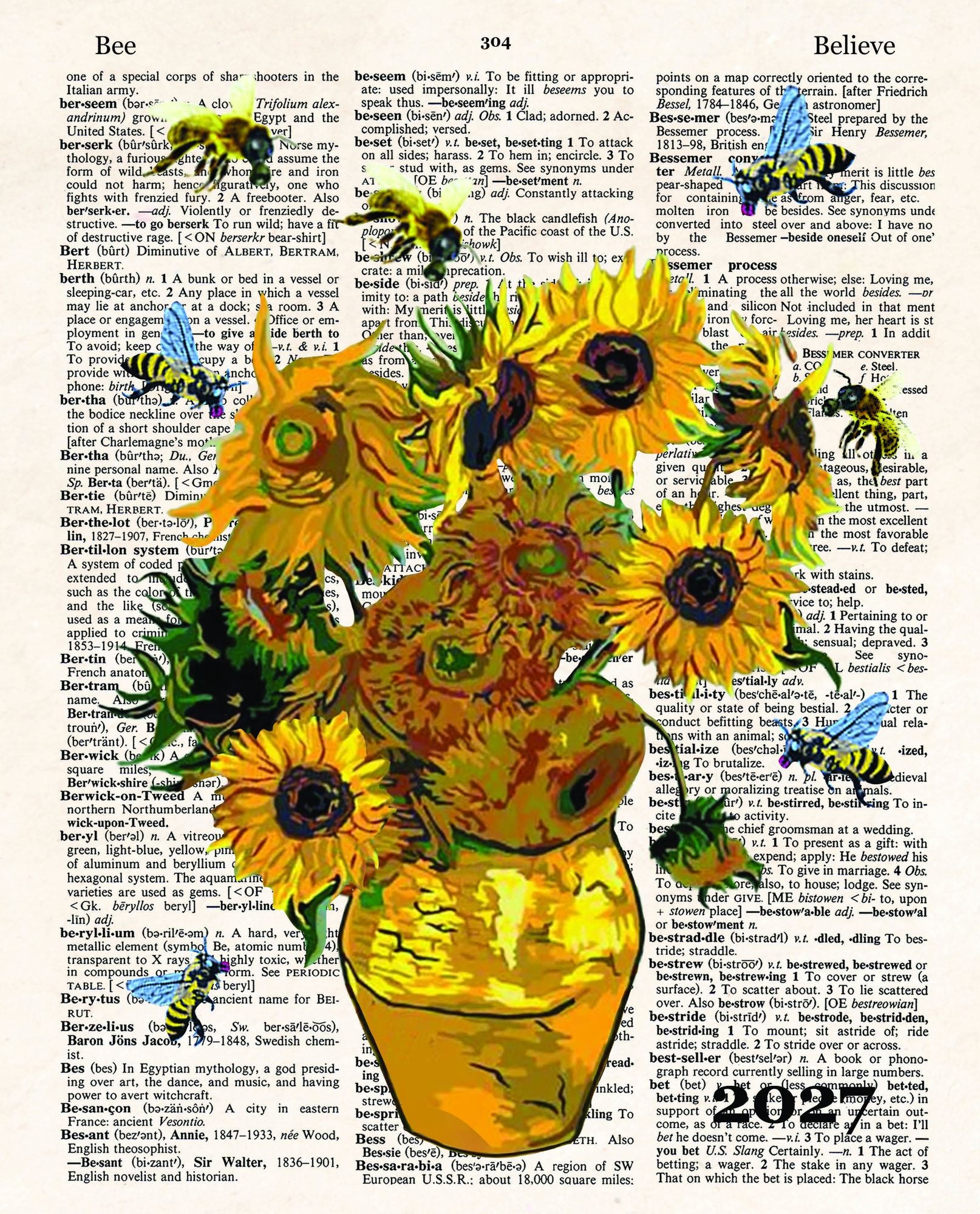 2026-2027 Ultimate Planner Sunflower Bees