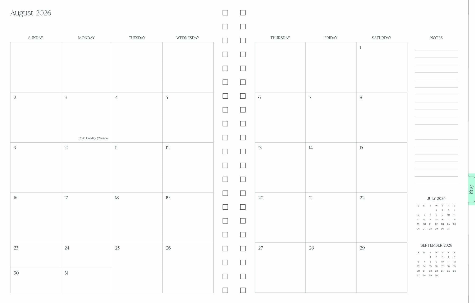2026-2027 Ultimate Planner Birds and Butterflies