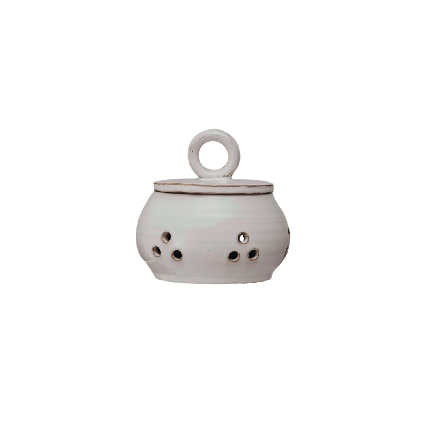Stoneware Garlic Storage Jar