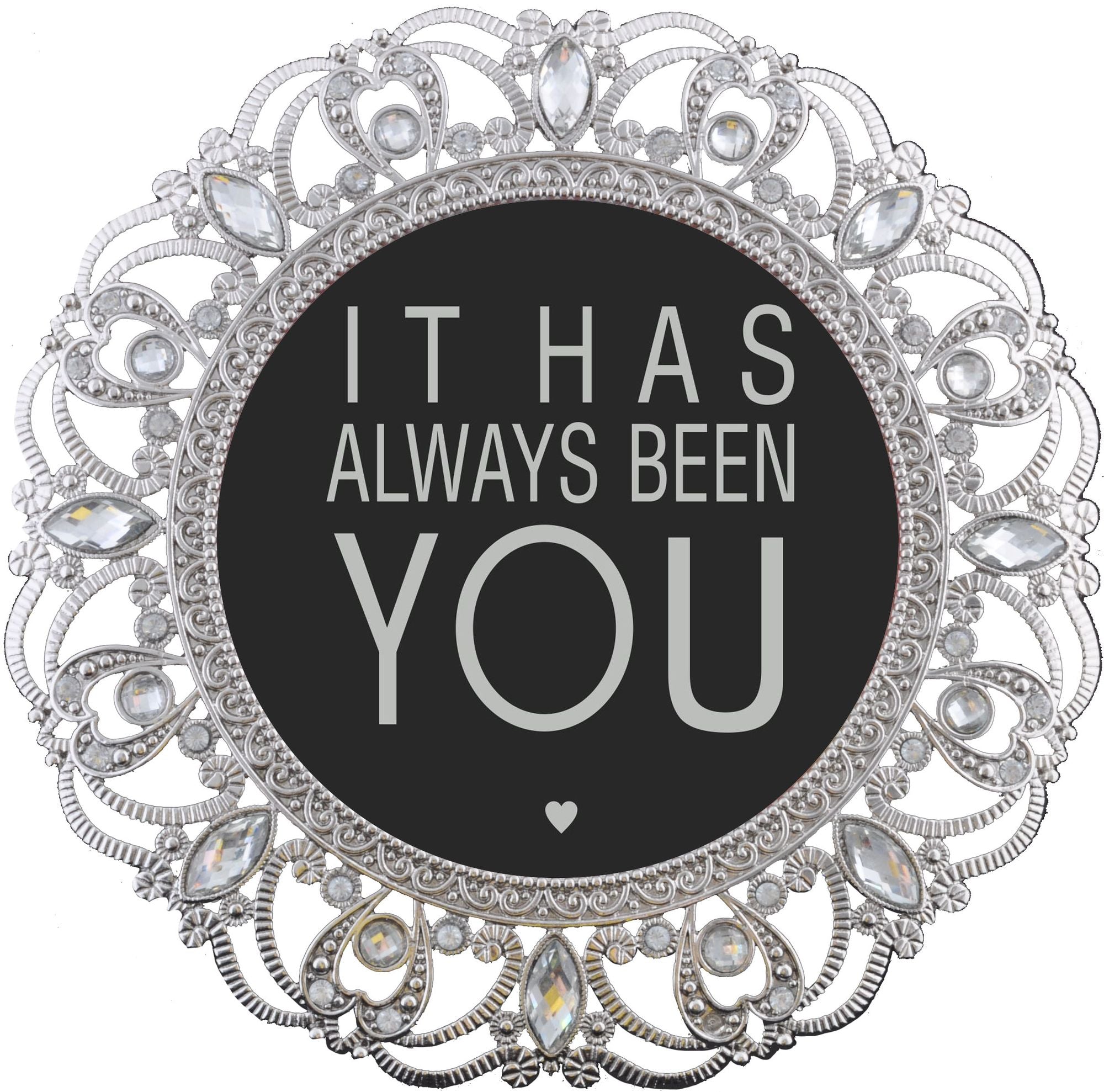 4x4 Antique Silver Round Jewel Frame
