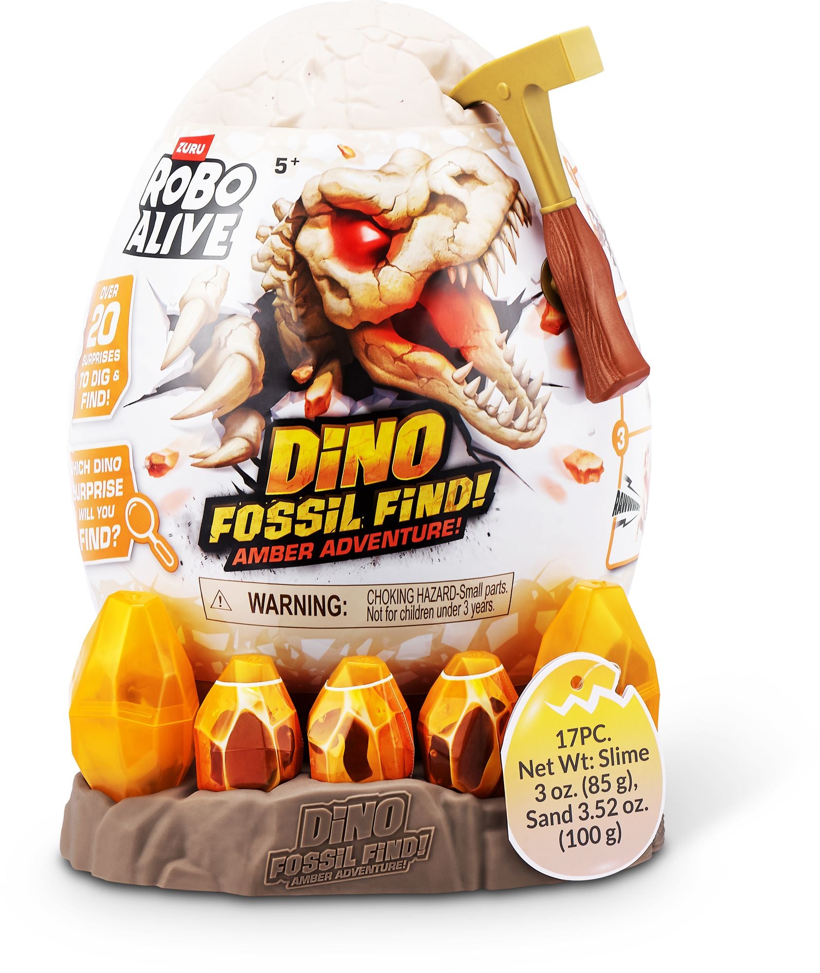 ROBO ALIVE DINO FOSSIL FIND AMBER ADVENTURE