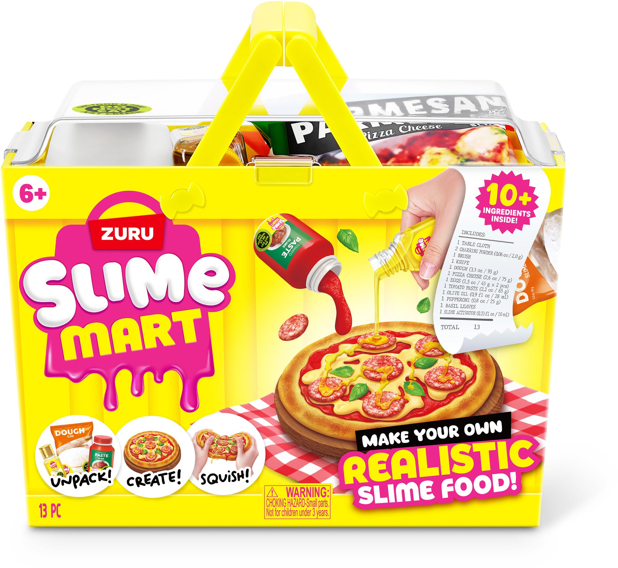 S001-SLIME MART-SMALL SHOPPING BASKET-SERIES 1-FAST FOOD-WINDOW BOX,4PCS/CTN