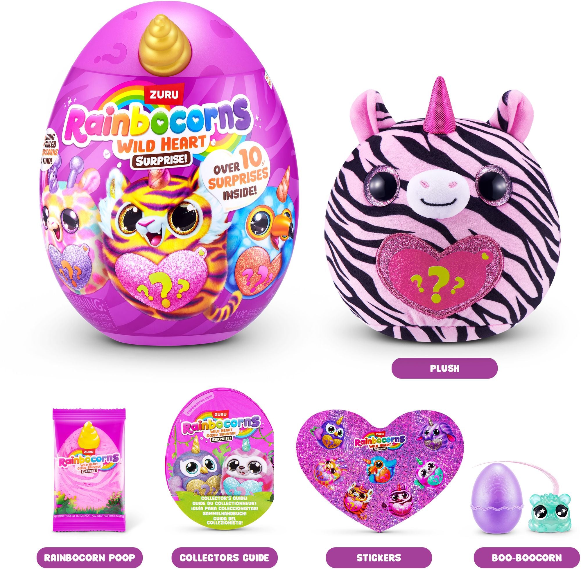 S001-RAINBOCORNS-SPARKLE HEART SURPRISE-SERIES1-WILD HEART SURPRISE-SHRINK WRAP,3FACING6PCS/PDQ,12PCS/2PDQ/CTN