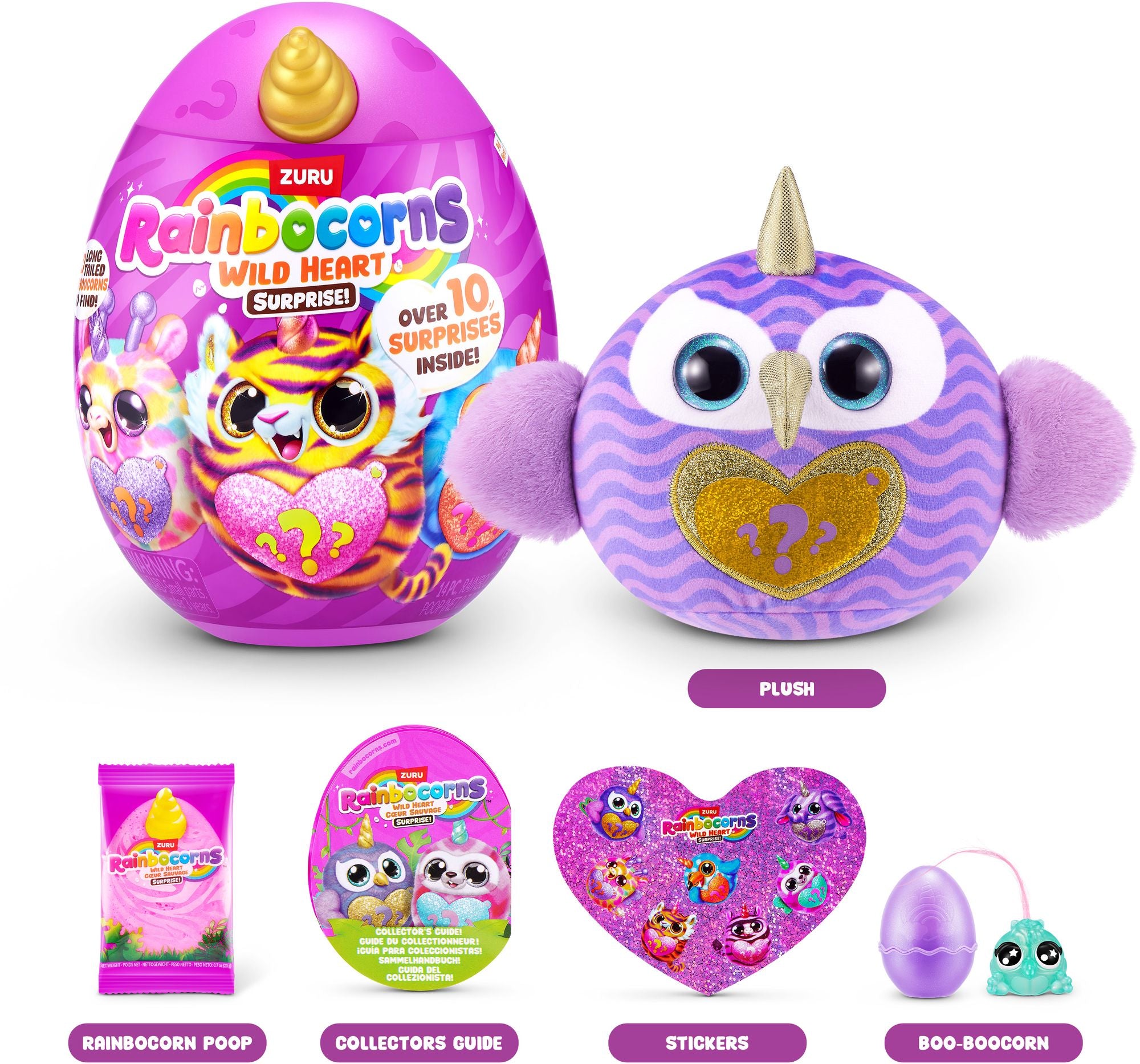 S001-RAINBOCORNS-SPARKLE HEART SURPRISE-SERIES1-WILD HEART SURPRISE-SHRINK WRAP,3FACING6PCS/PDQ,12PCS/2PDQ/CTN