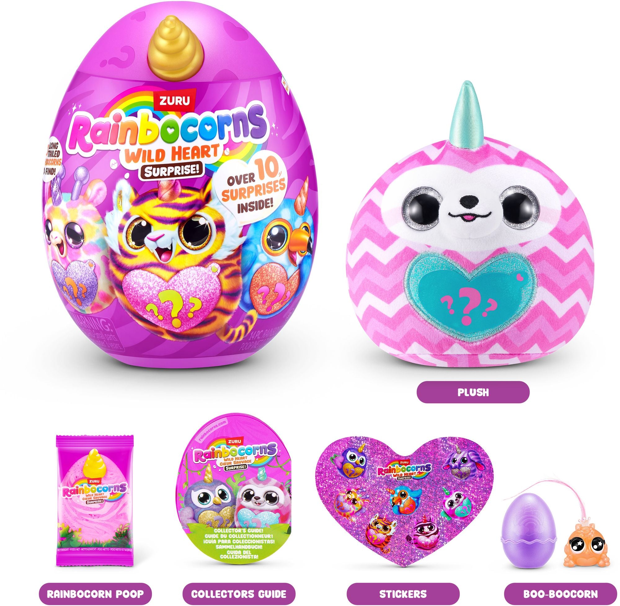 S001-RAINBOCORNS-SPARKLE HEART SURPRISE-SERIES1-WILD HEART SURPRISE-SHRINK WRAP,3FACING6PCS/PDQ,12PCS/2PDQ/CTN