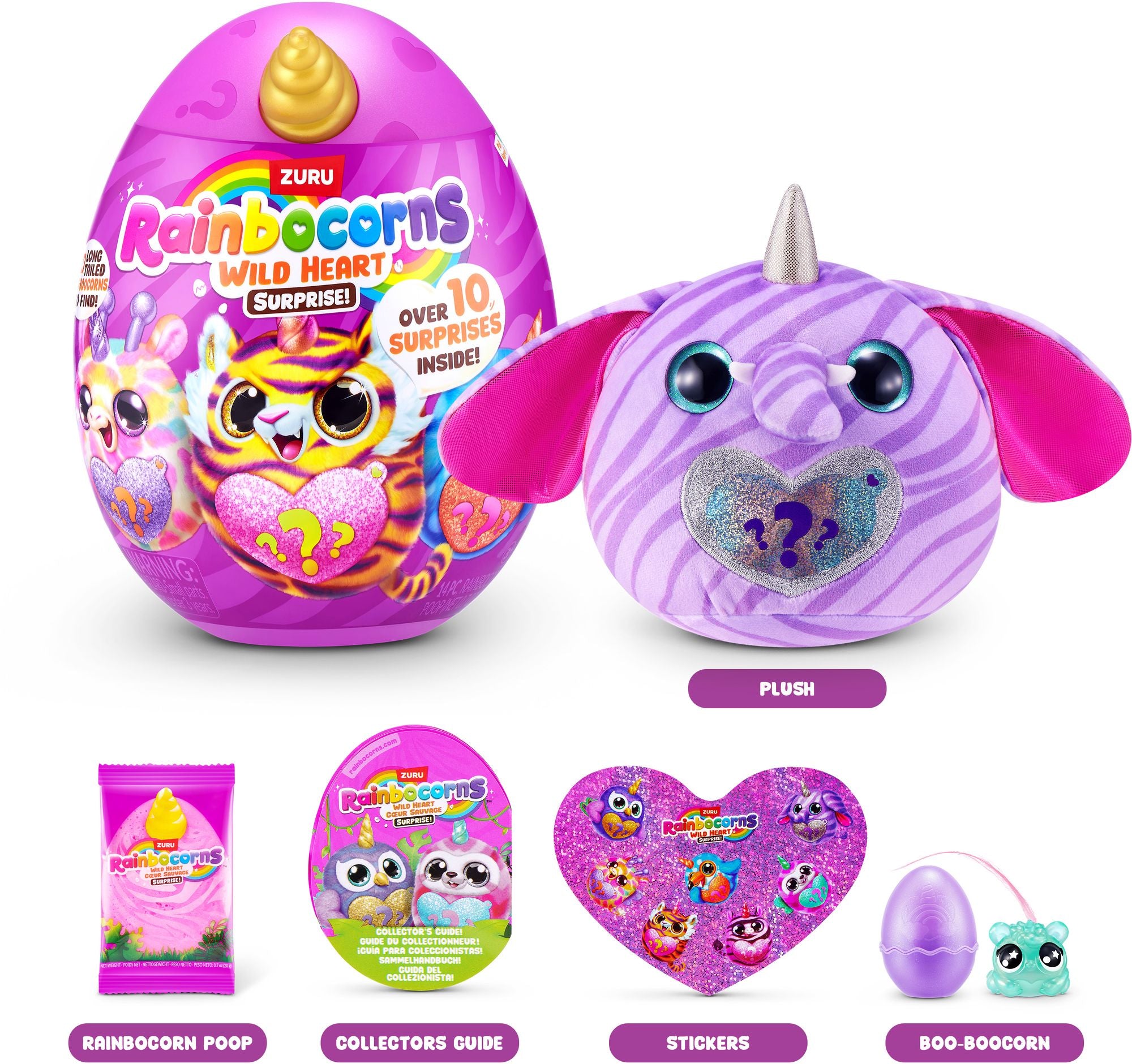 S001-RAINBOCORNS-SPARKLE HEART SURPRISE-SERIES1-WILD HEART SURPRISE-SHRINK WRAP,3FACING6PCS/PDQ,12PCS/2PDQ/CTN