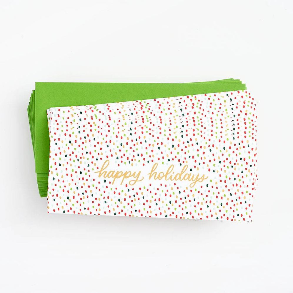 Christmas Colorful Flurry Money Card Stationery Set
