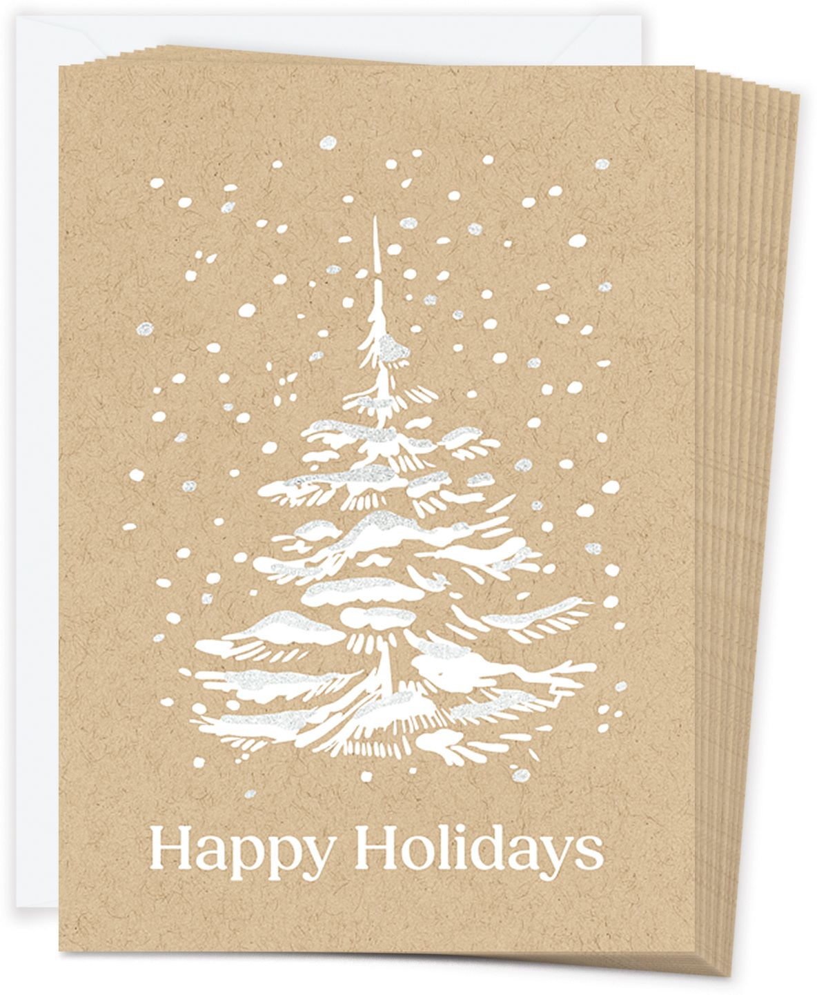 Christmas White Tree Stationery Set