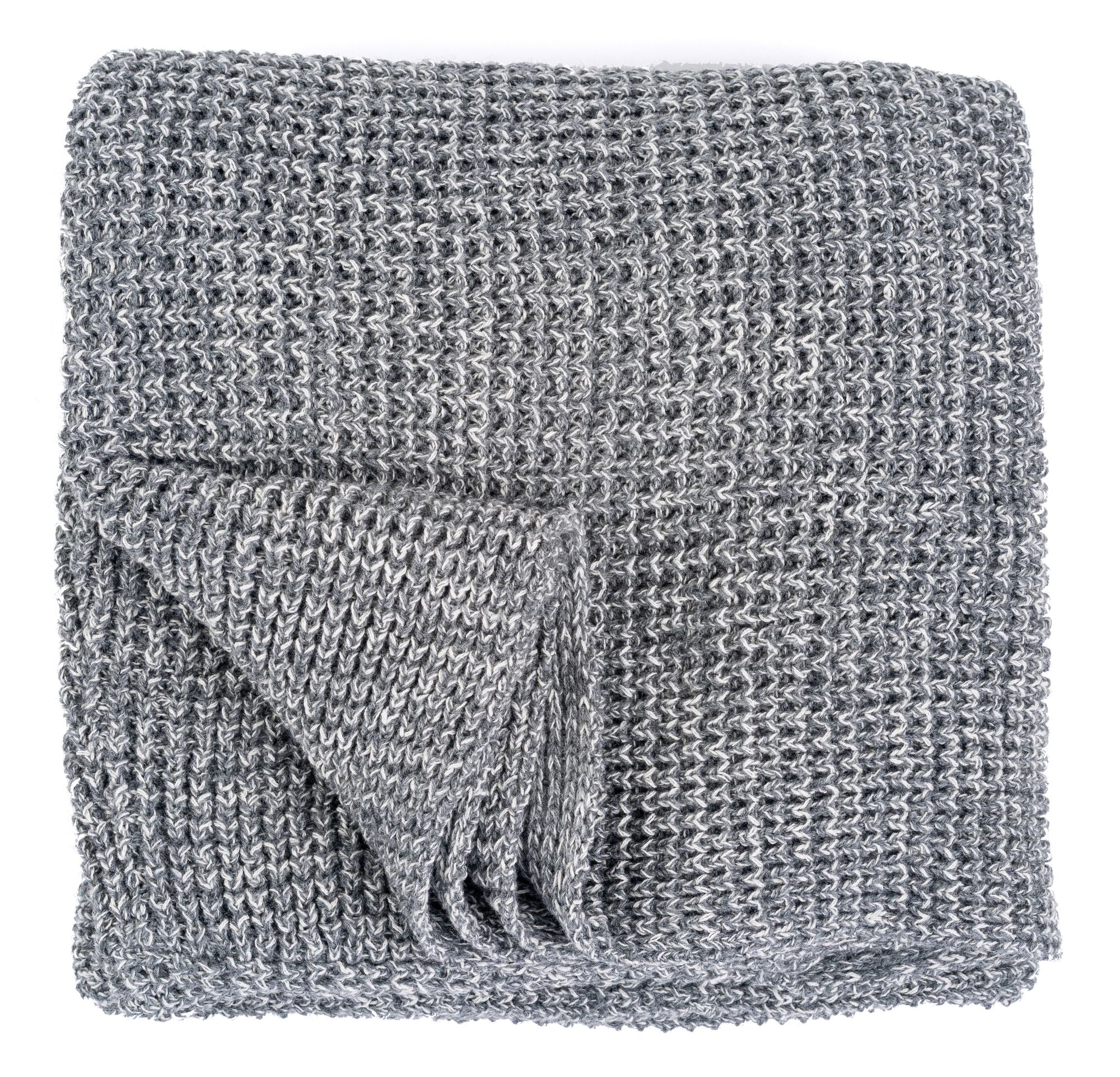 Grey Knit Reading Poncho - Adult