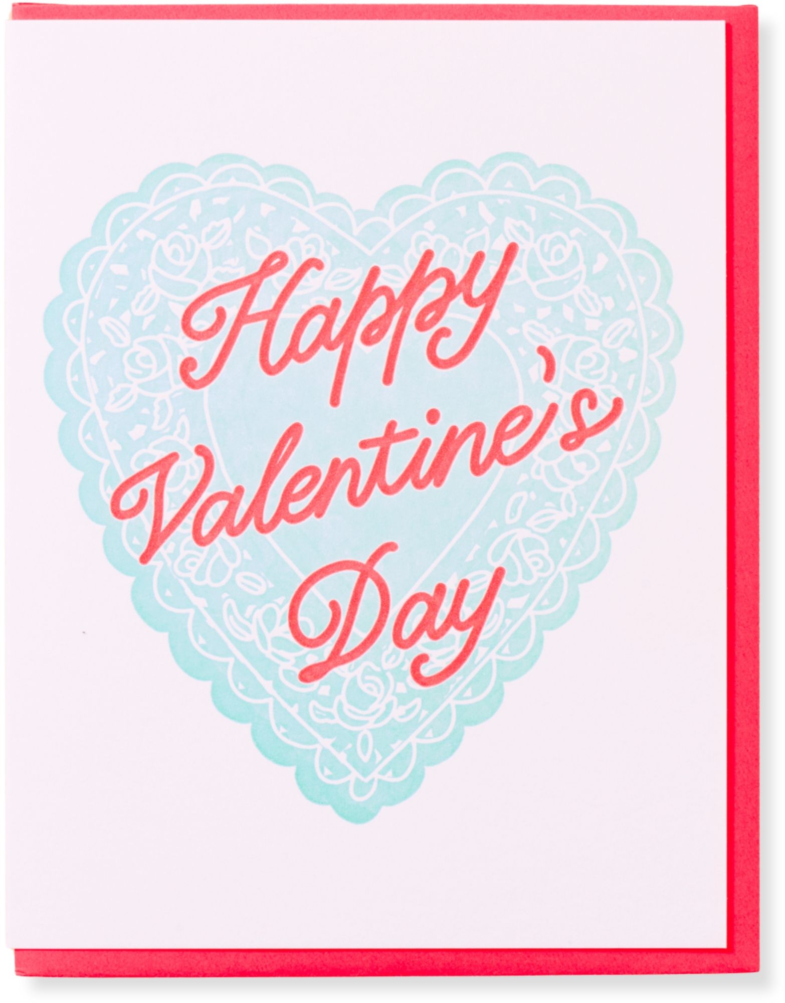 Vintage Valentine's Day Letterpress Greeting Card