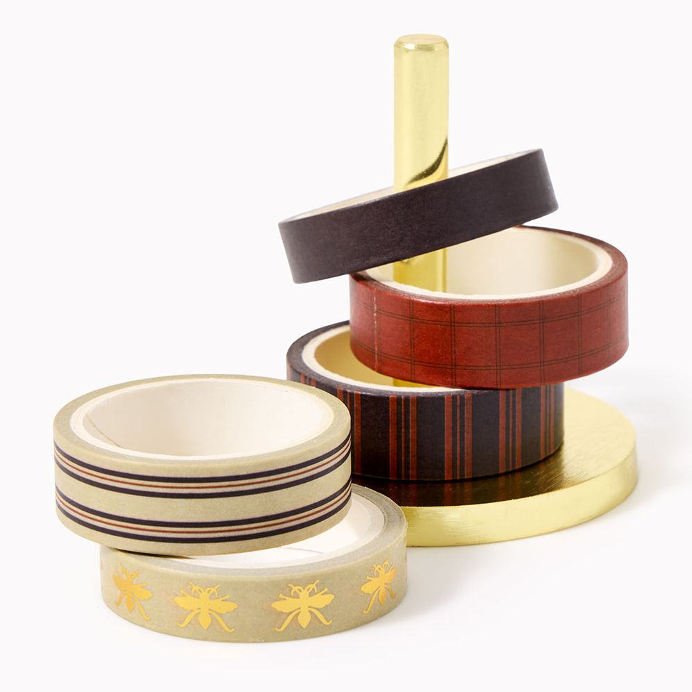 Choc Stripe Paper Wasp Washi Set & Stand
