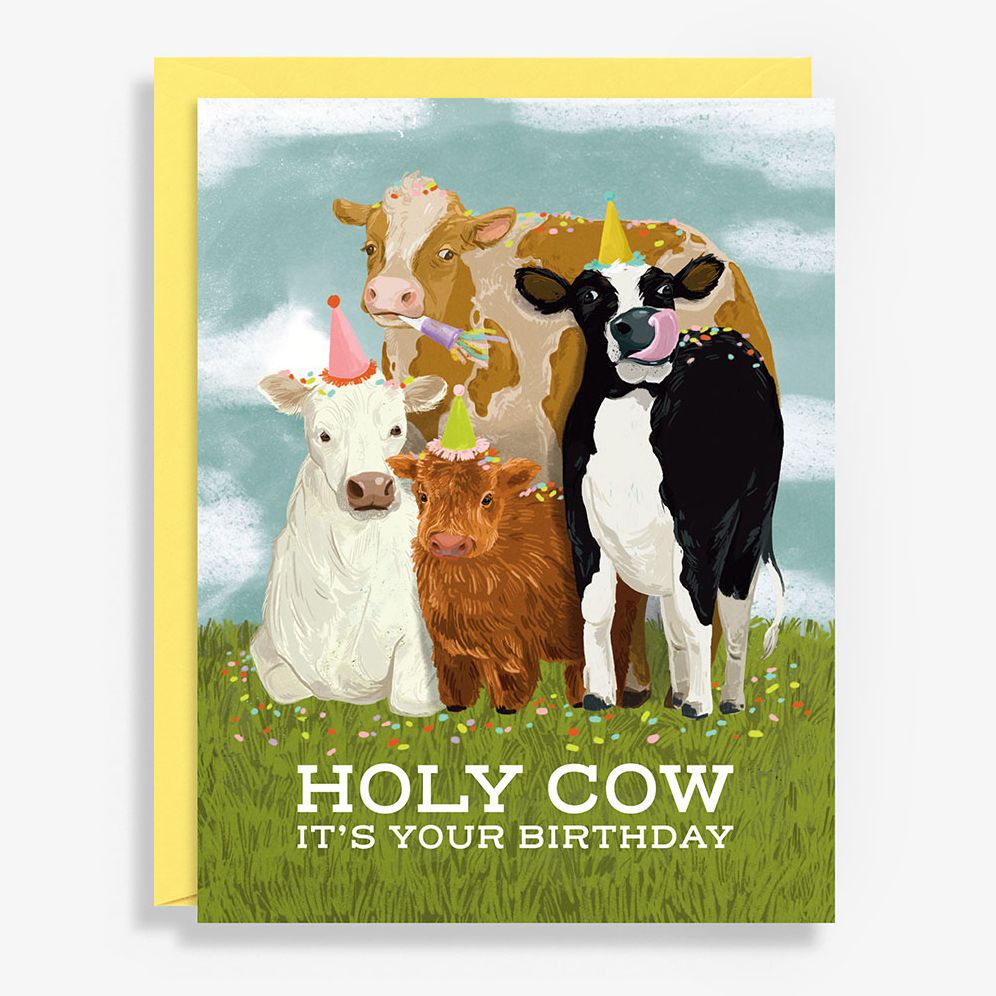 Holy Cow Birthday Card