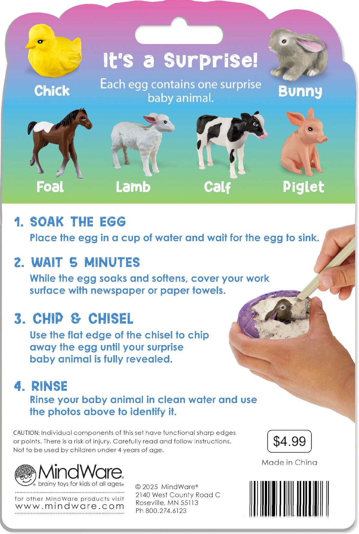 DIU! SPRING ANIMALS EGG - PURPLE B&N