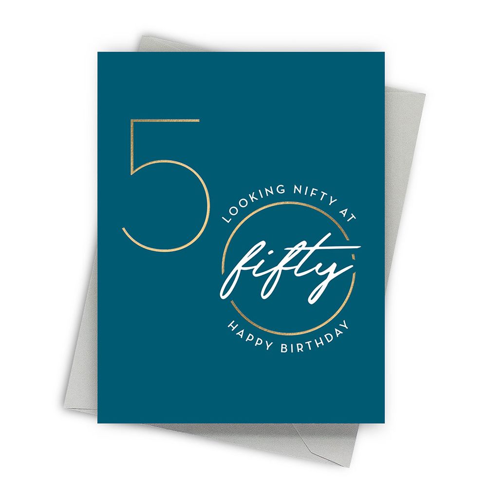 Nifty Fifty Milestone Birthday Card