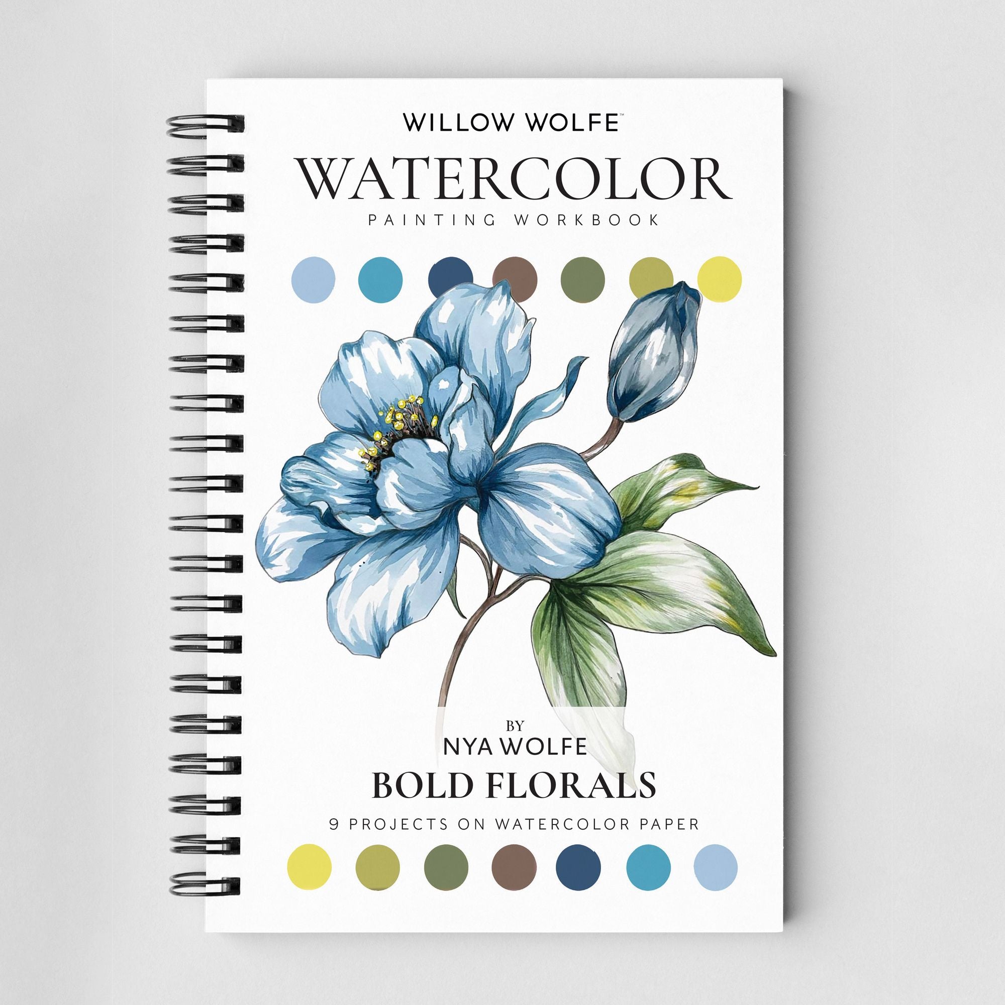 Bold Florals Willow Wolfe Watercolor Workboo