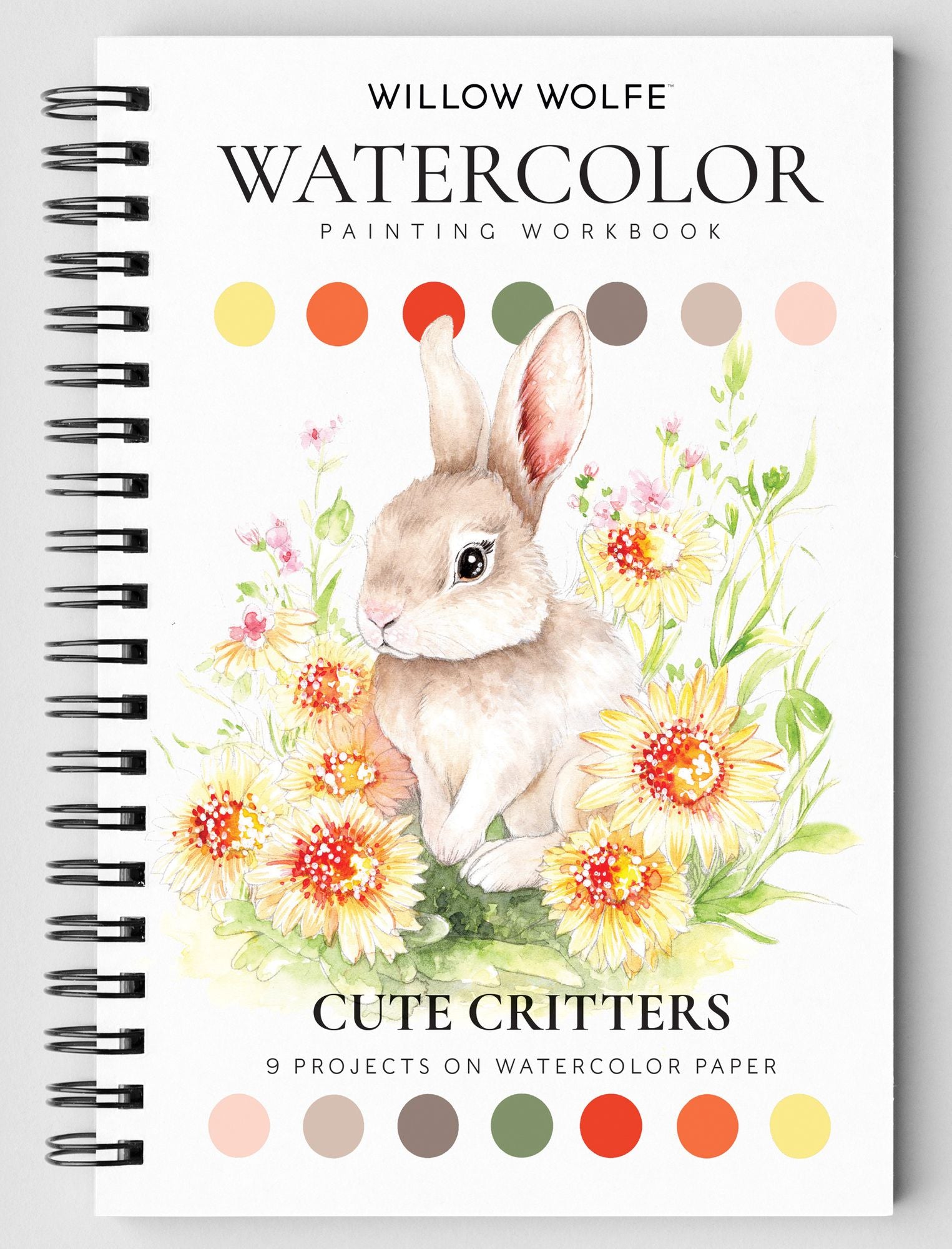 Cute Critters Willow Wolfe Watercolor Workbook