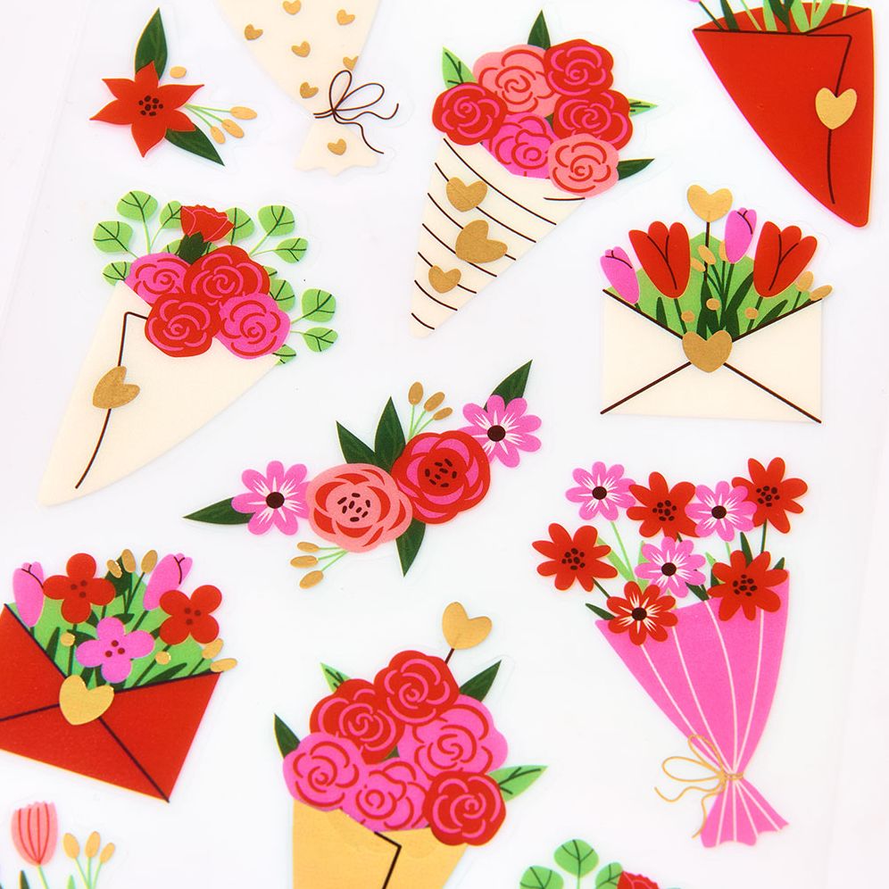 Valentine Florals Sticker Sheet