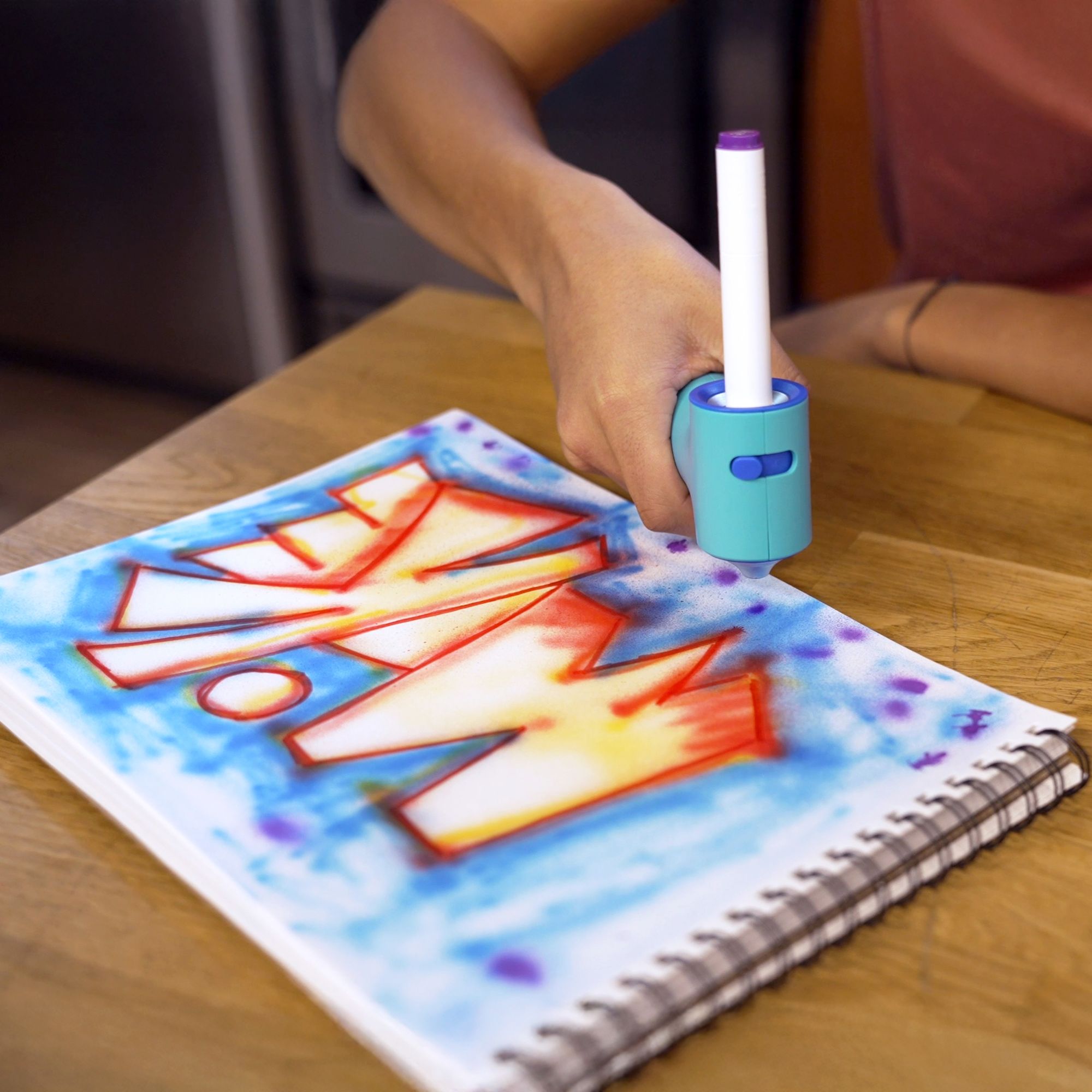 AirColor Airbrush Kit, Includes 10 Dual-Tip Markers