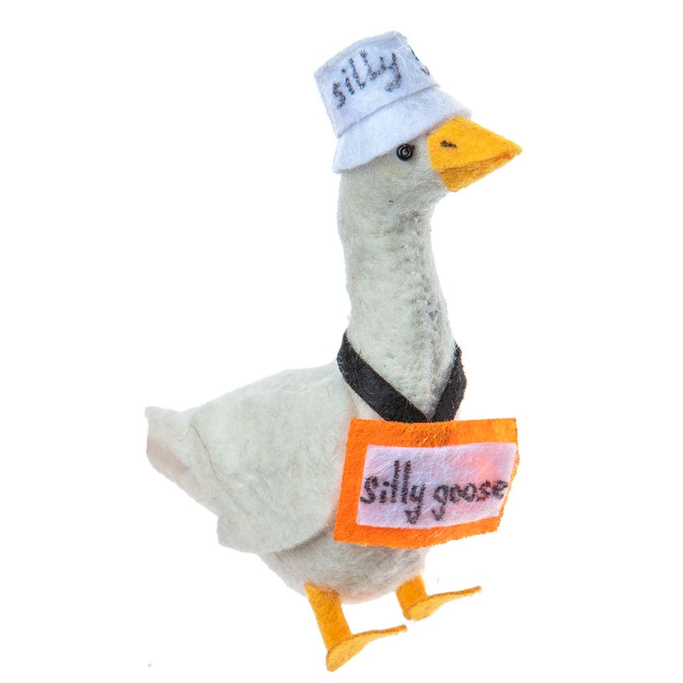 Silly Goose Felt Ornament