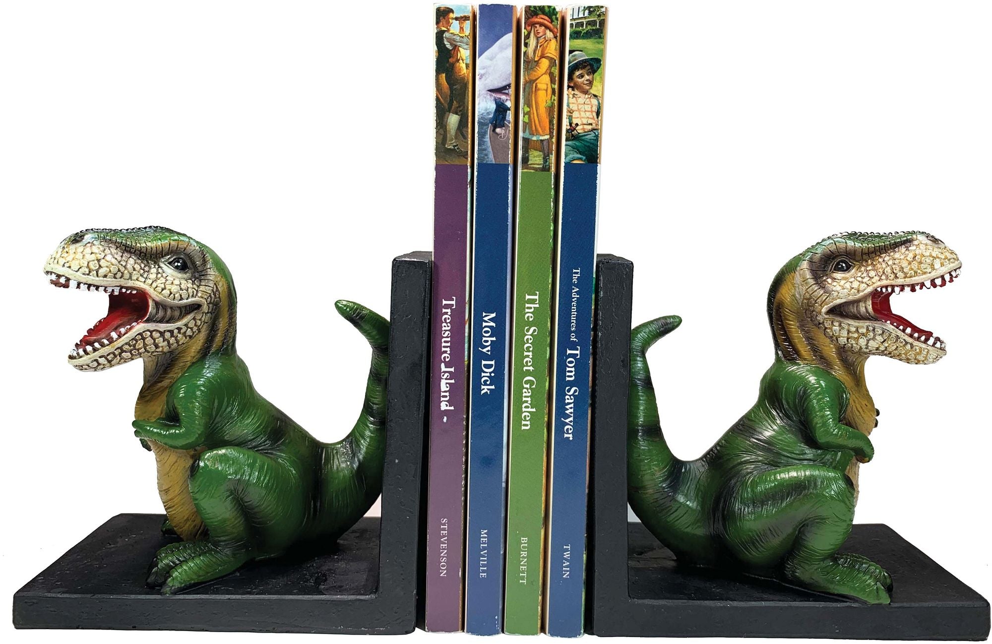 Green T-Rex Bookends