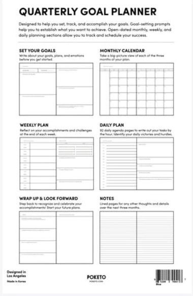 Poketo Quarterly Planner in Red