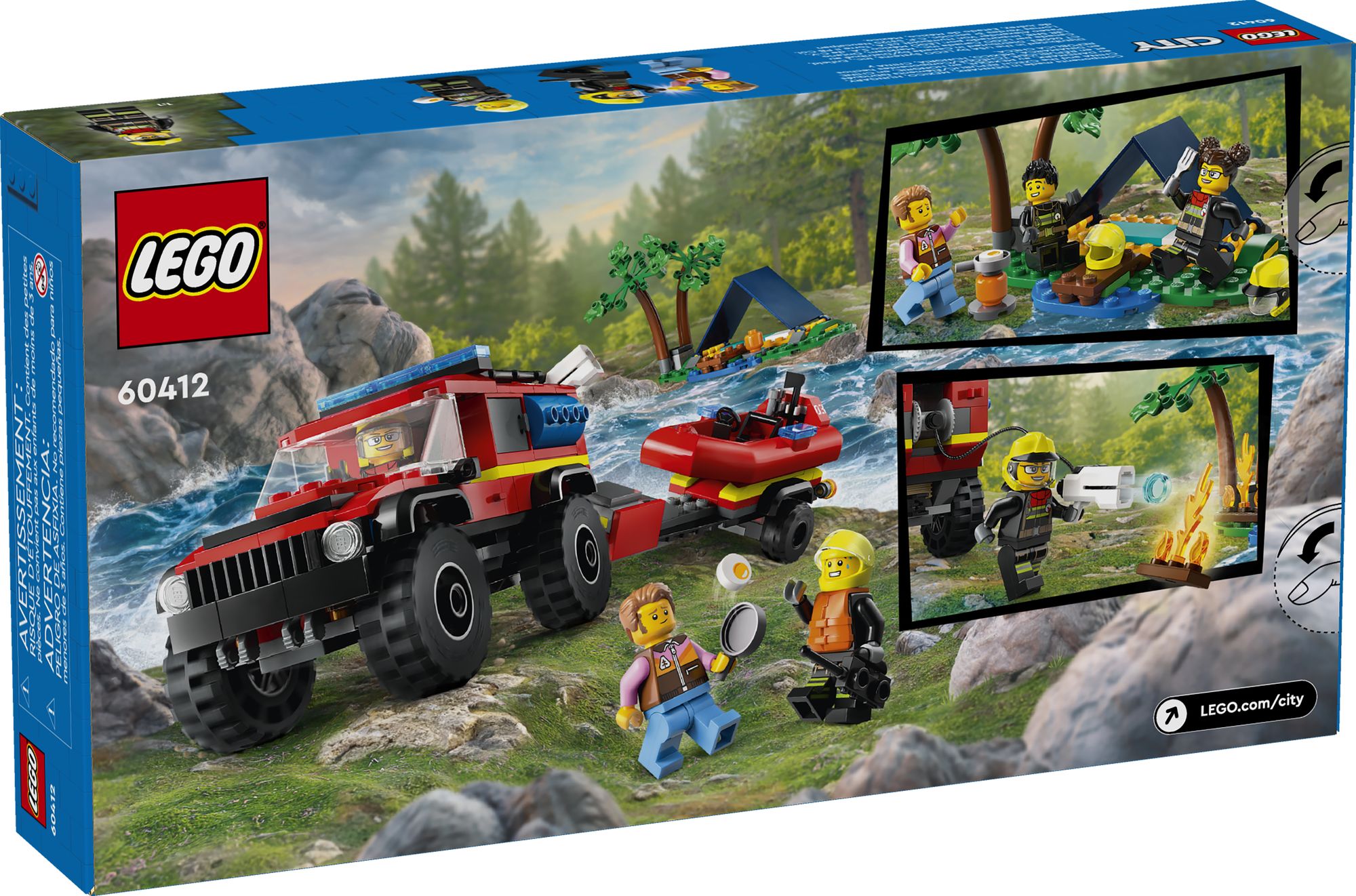 LEGO City Fire 4x4 Truck with Rescue Boat 60412
