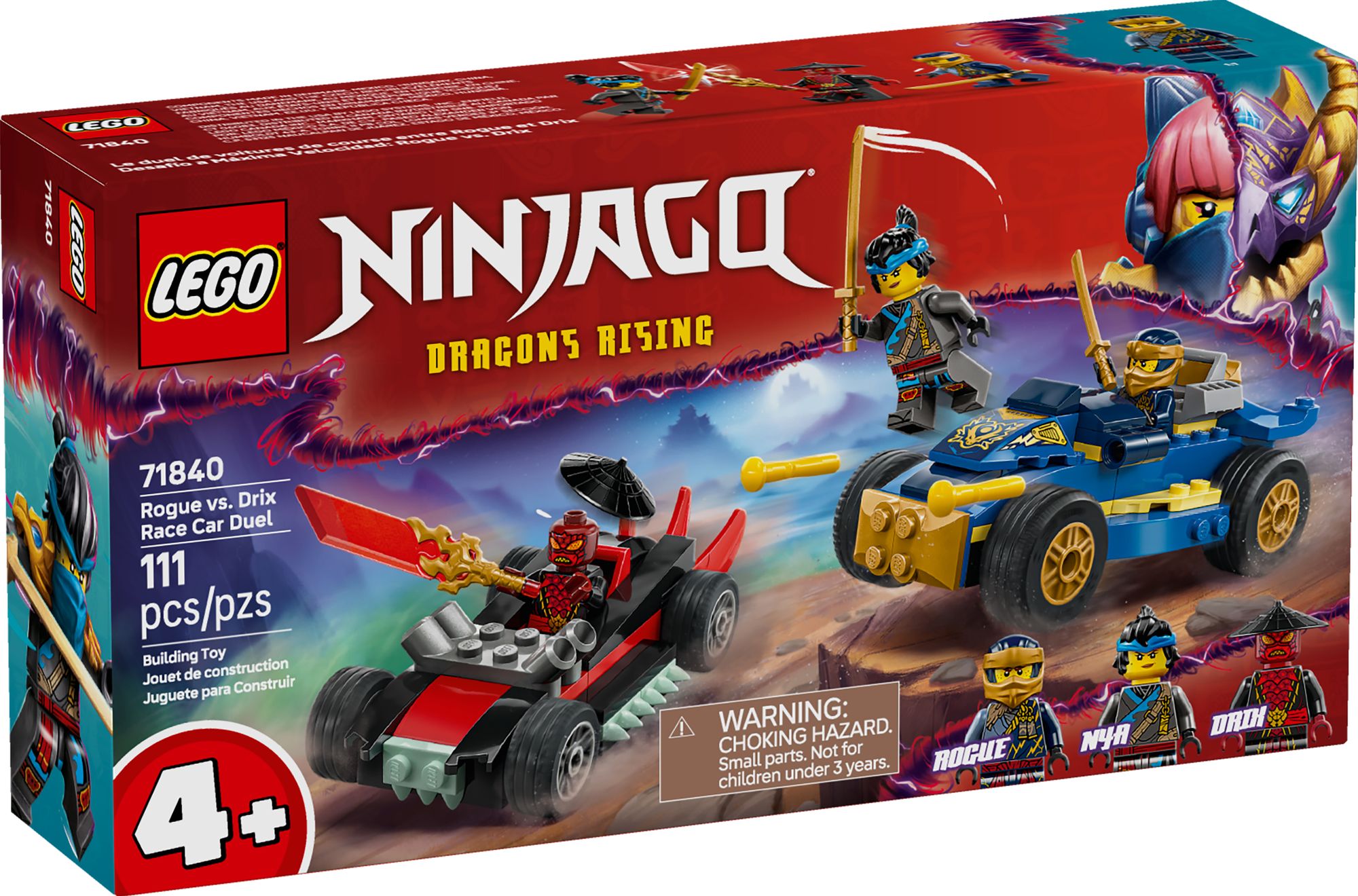 LEGO Ninjago Rogue vs. Drix Race Car Duel 71840
