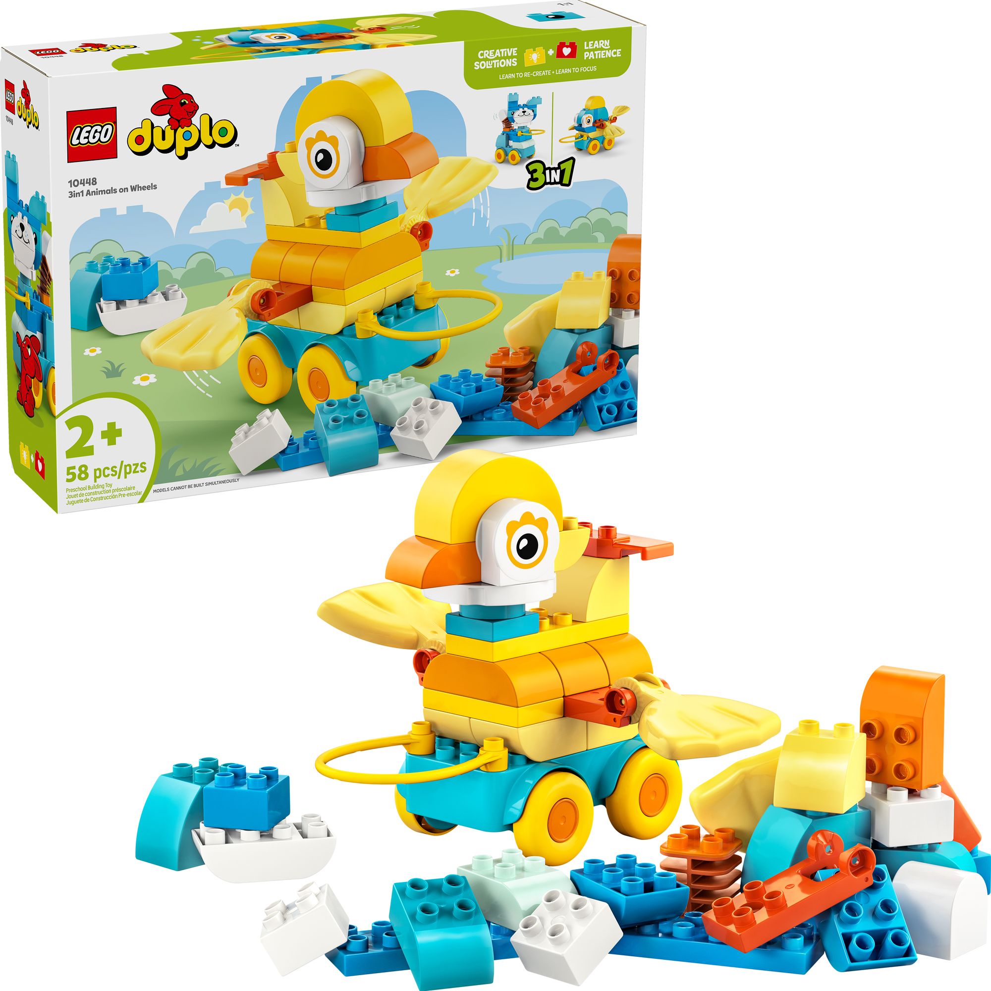 LEGO DUPLO Town 3in1 Animals on Wheels 10448