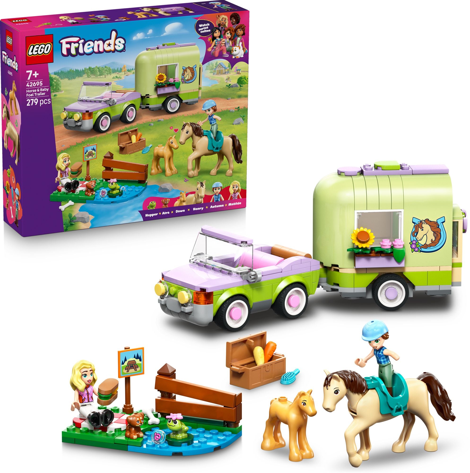 LEGO Friends Horse & Baby Foal Trailer 42695