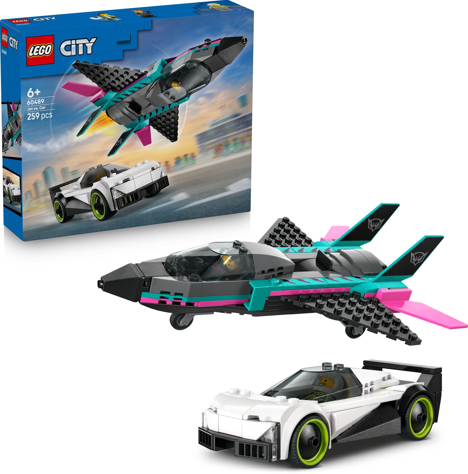 LEGO City Jet vs. Car 60489
