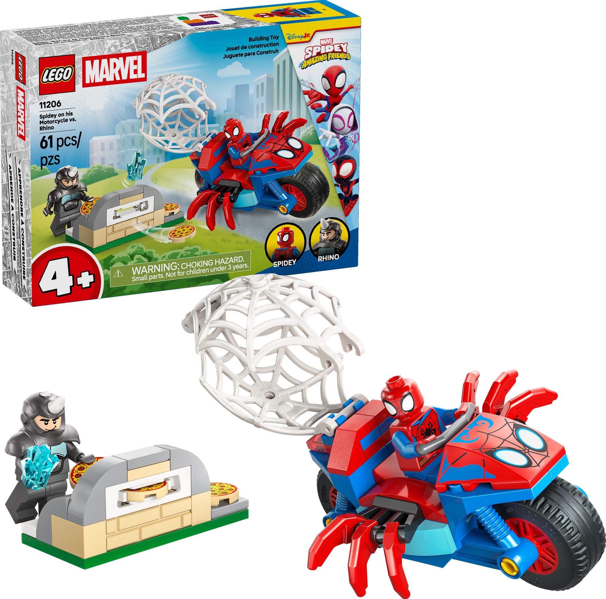 LEGO Spidey Spidey on his Motorcycle vs. Rhino 11206