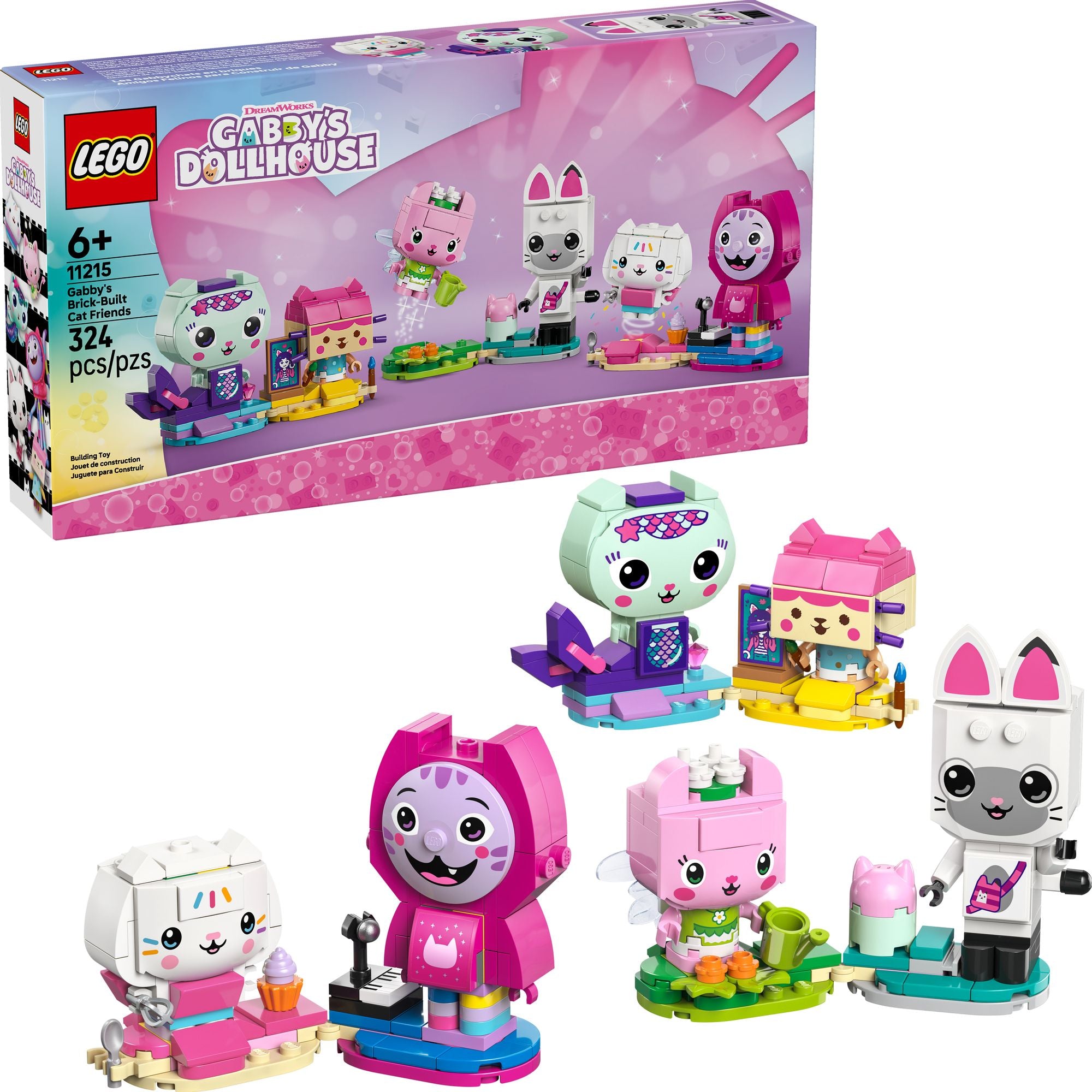 LEGO Gabby's Dollhouse Gabby's Brick-Built Cat Friends 11215