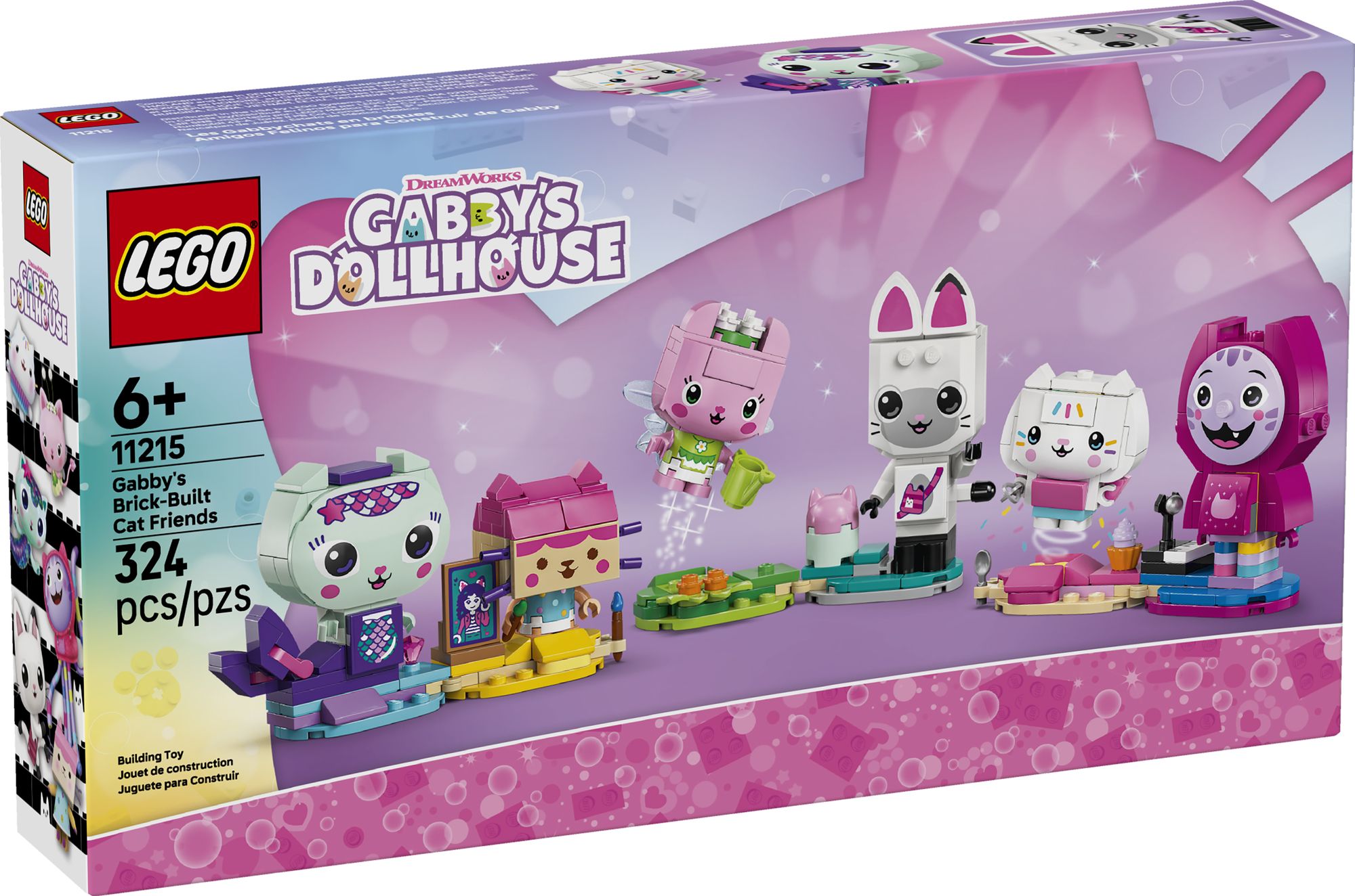 LEGO Gabby's Dollhouse Gabby's Brick-Built Cat Friends 11215