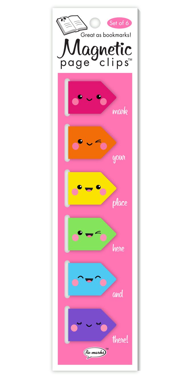 Kawaii Arrows Page Clip Bookmarks Set of 4