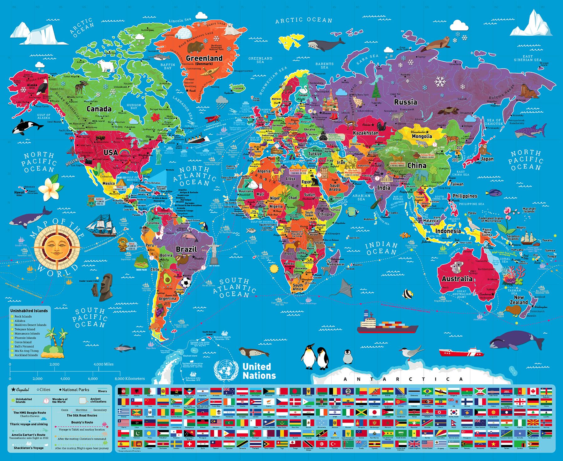 850 Piece Map of the World