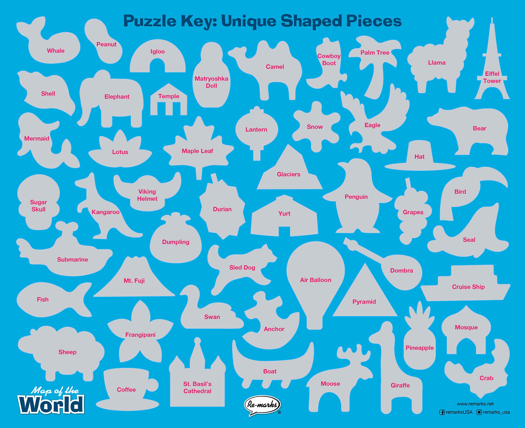 850 Piece Map of the World