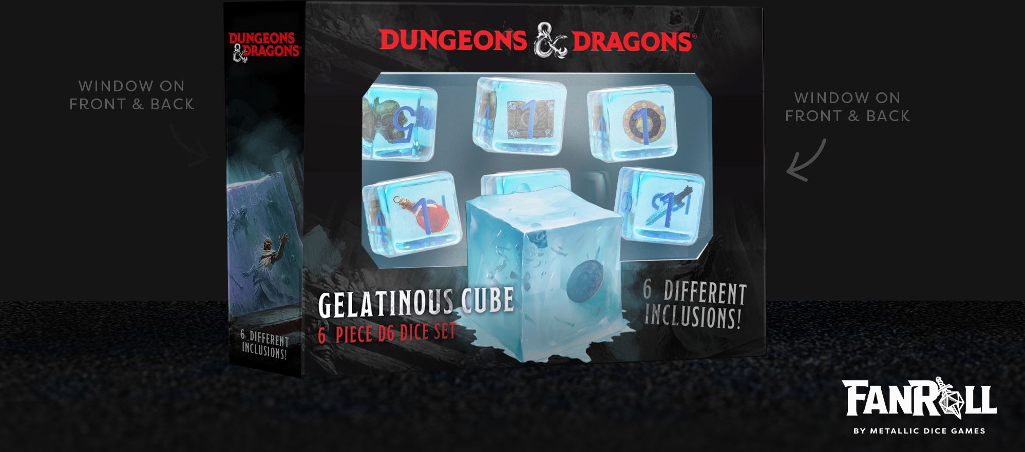 D&D Gelatinous Cube Dice Set by FanRoll