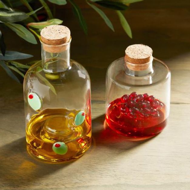 Olive & Grape Stacked Decanter Set